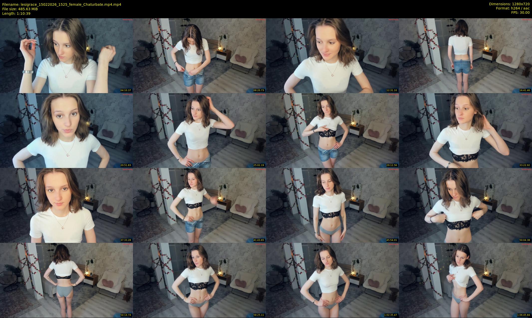 lesigrace — 71 minute Chaturbate female cam show recording, 720p, Feb 15, 2026
