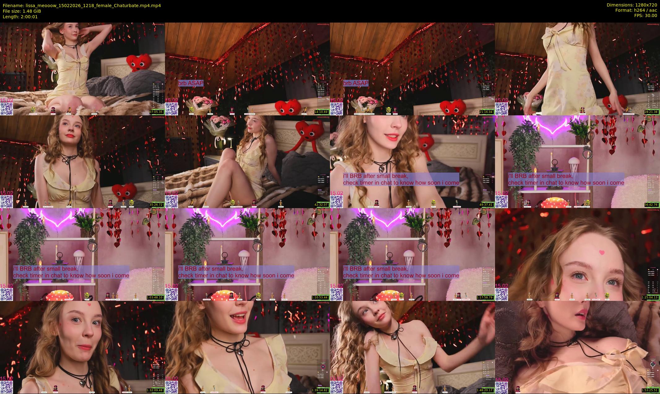 lissa_meooow — 121 minute Chaturbate female cam show recording, 720p, Feb 15, 2026