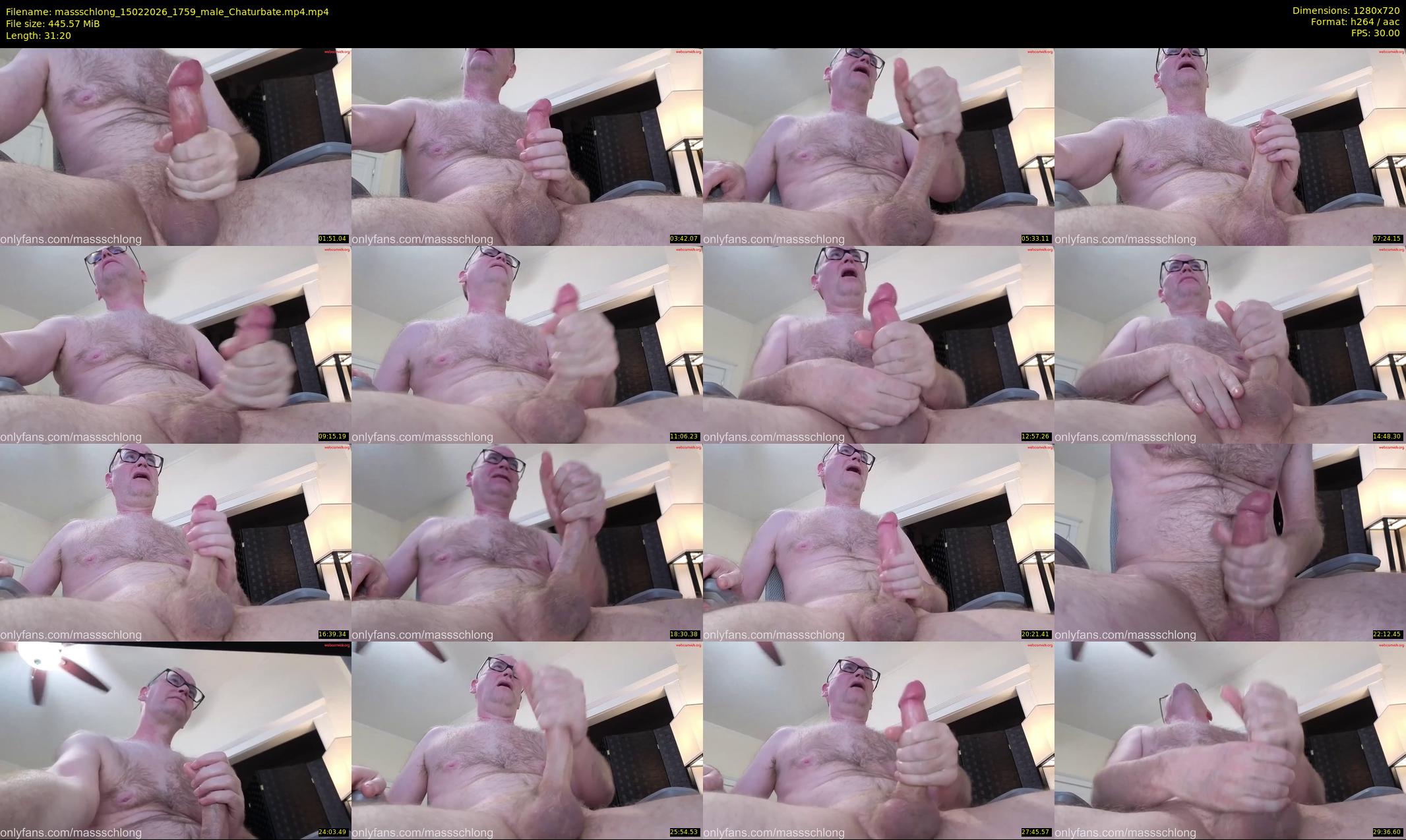 massschlong — 32 minute Chaturbate male cam show recording, 720p, Feb 15, 2026