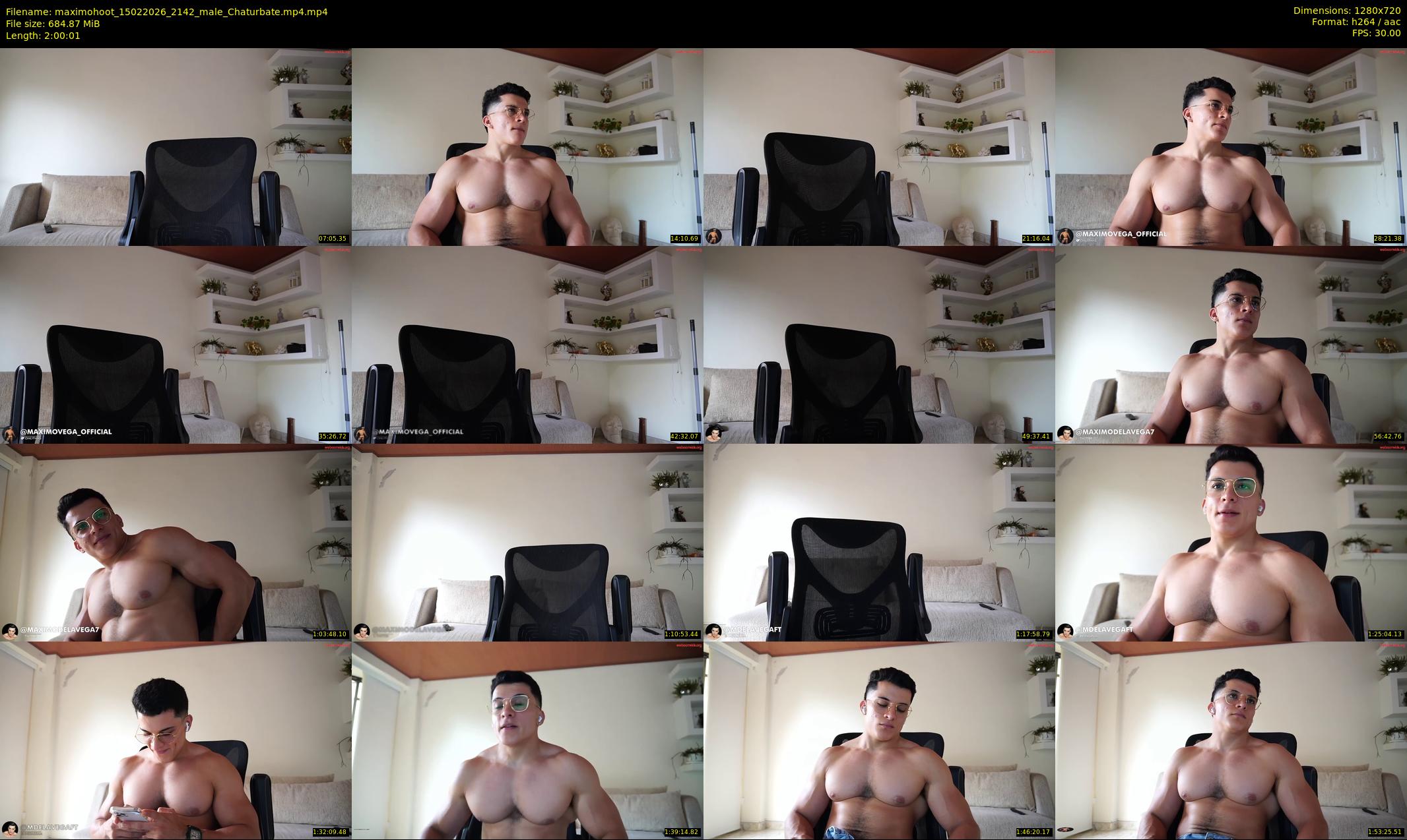 maximohoot — 121 minute Chaturbate male cam show recording, 720p, Feb 15, 2026