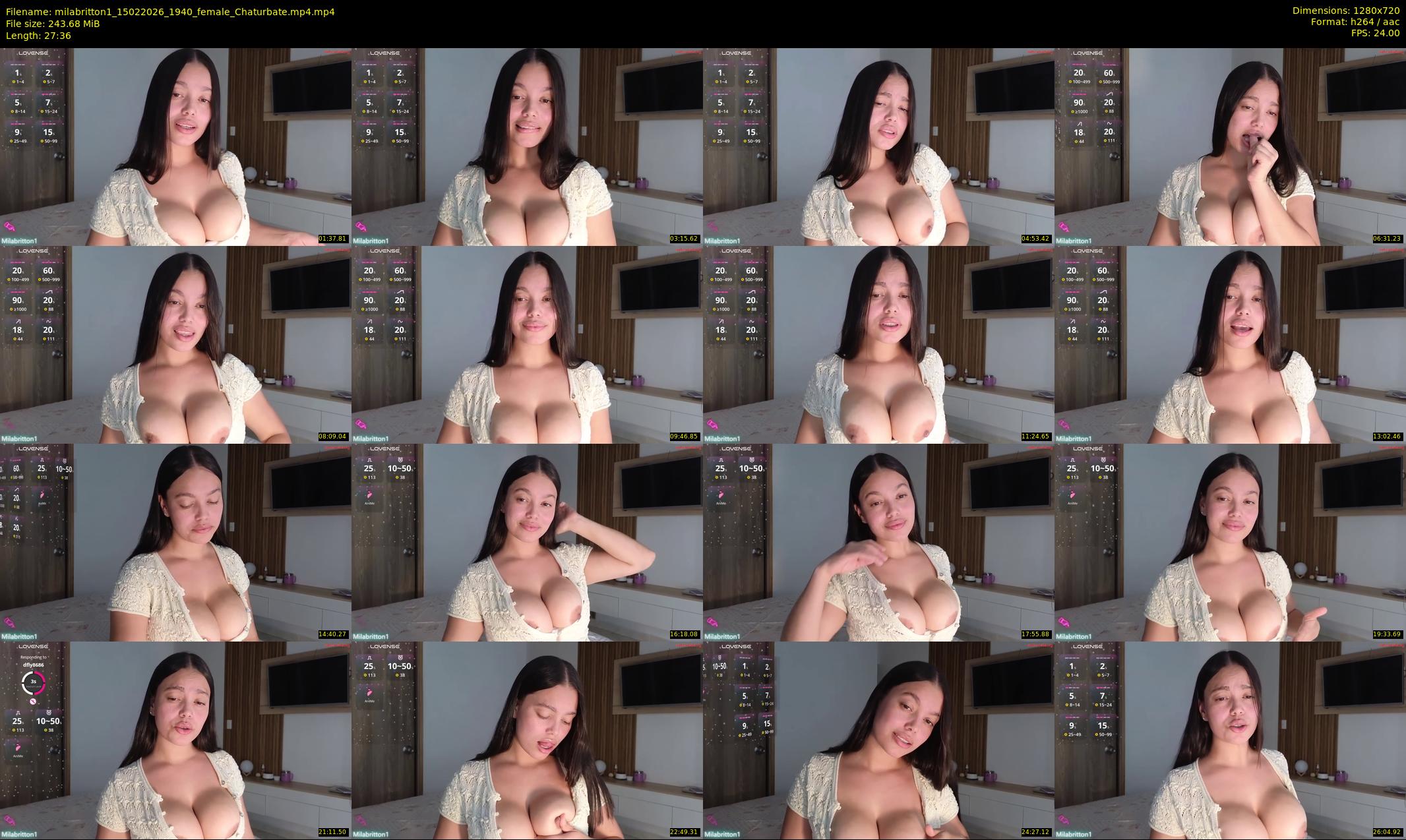 milabritton1 — 28 minute Chaturbate female cam show recording, 720p, Feb 15, 2026