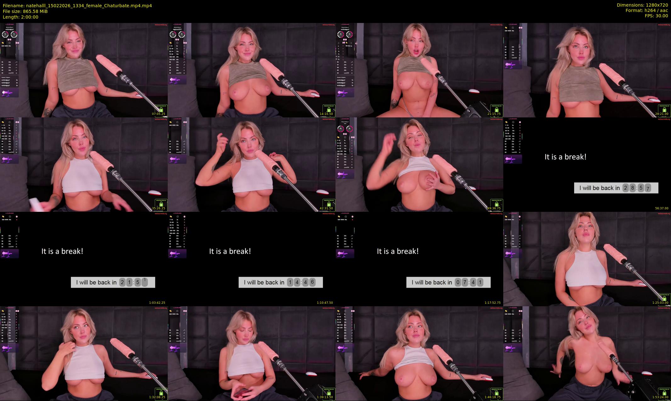 natehalll — 120 minute Chaturbate female cam show recording, 720p, Feb 15, 2026
