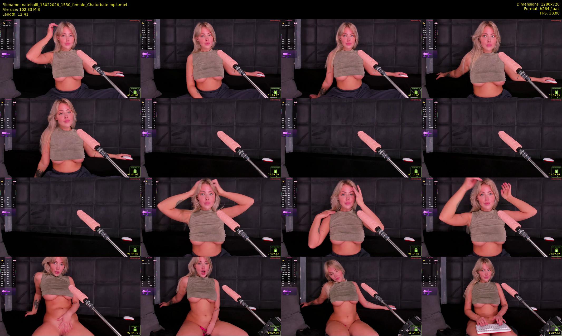 natehalll — 13 minute Chaturbate female cam show recording, 720p, Feb 15, 2026