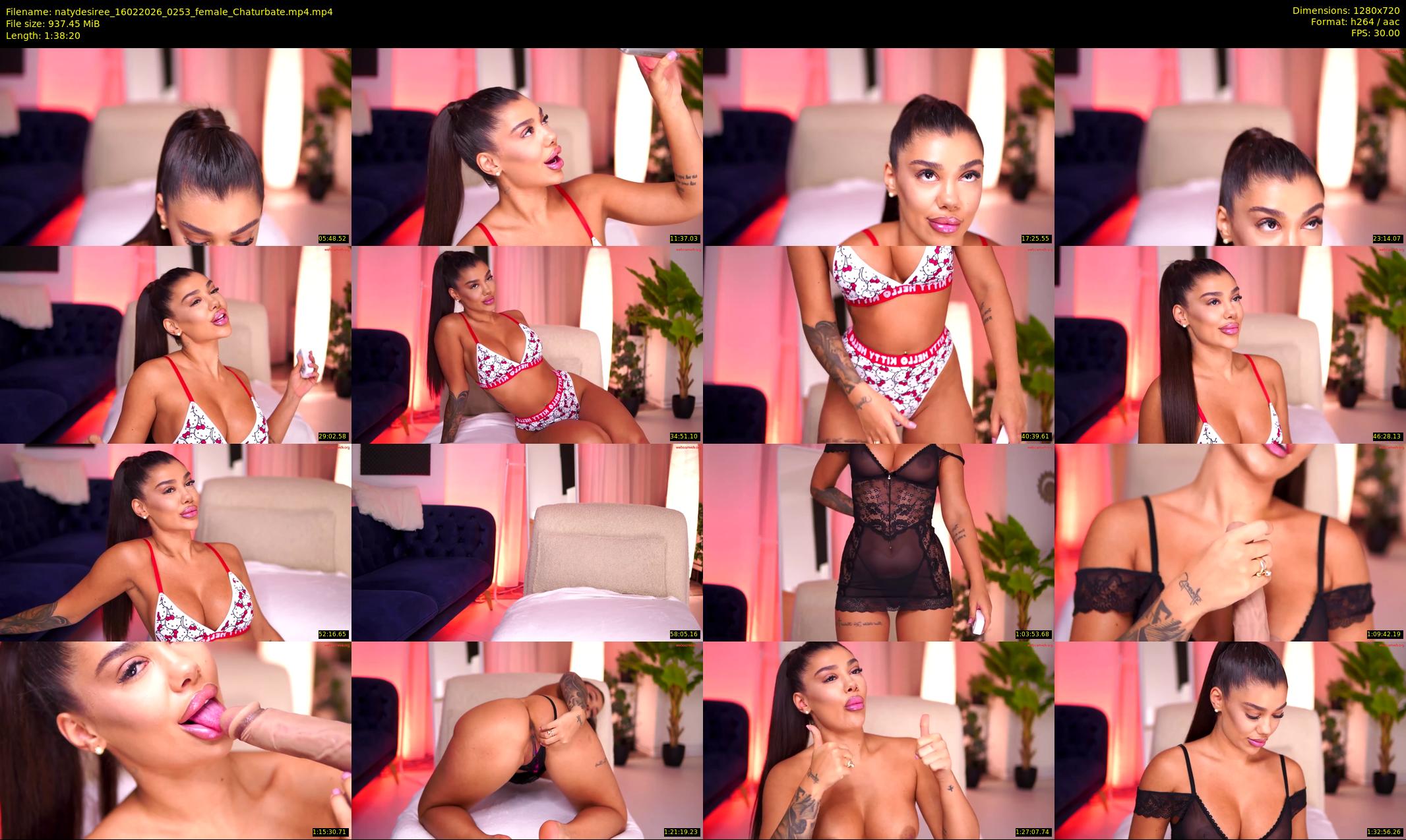 natydesiree — 99 minute Chaturbate female cam show recording, 720p, Feb 16, 2026