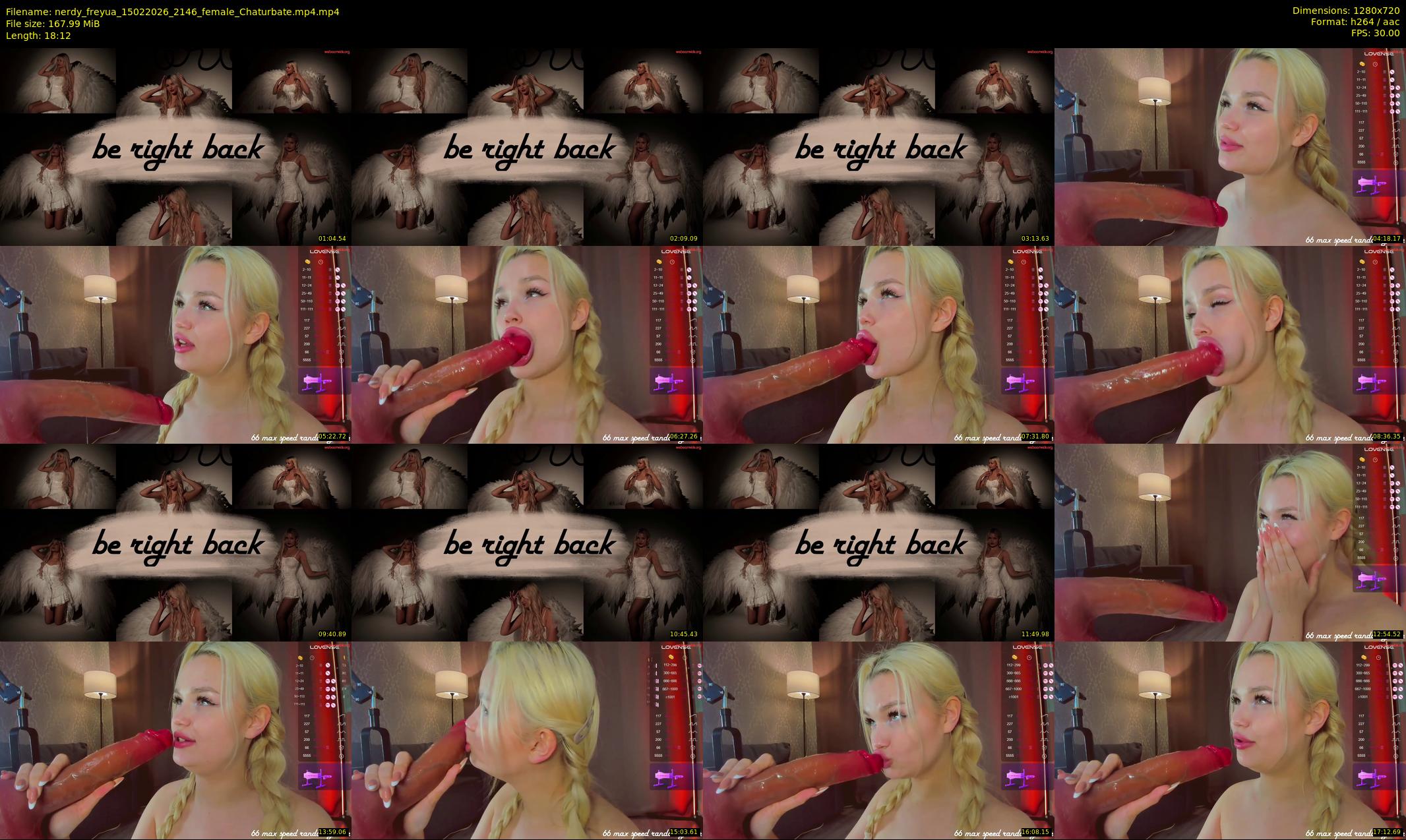 nerdy_freyua — 19 minute Chaturbate female cam show recording, 720p, Feb 15, 2026