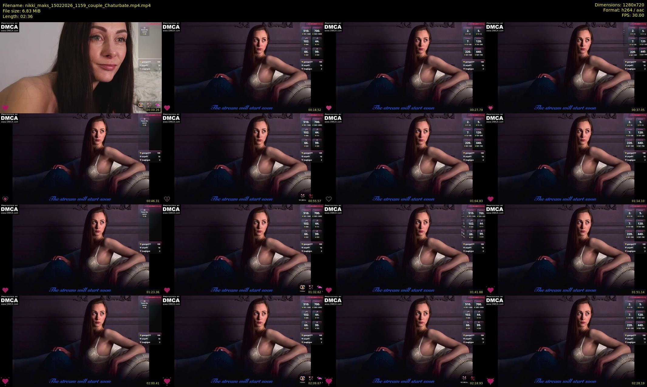 nikki_maks — 3 minute Chaturbate couple cam show recording, 720p, Feb 15, 2026