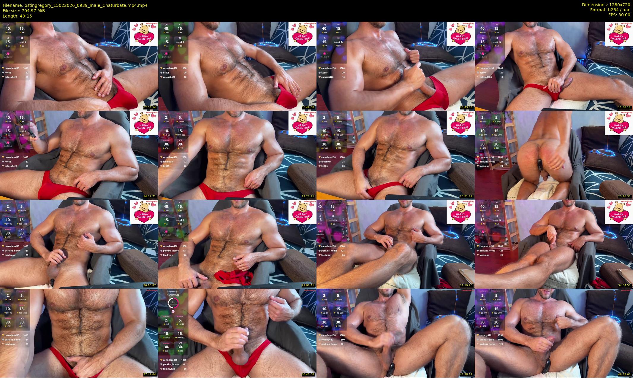 ostingregory — 50 minute Chaturbate male cam show recording, 720p, Feb 15, 2026