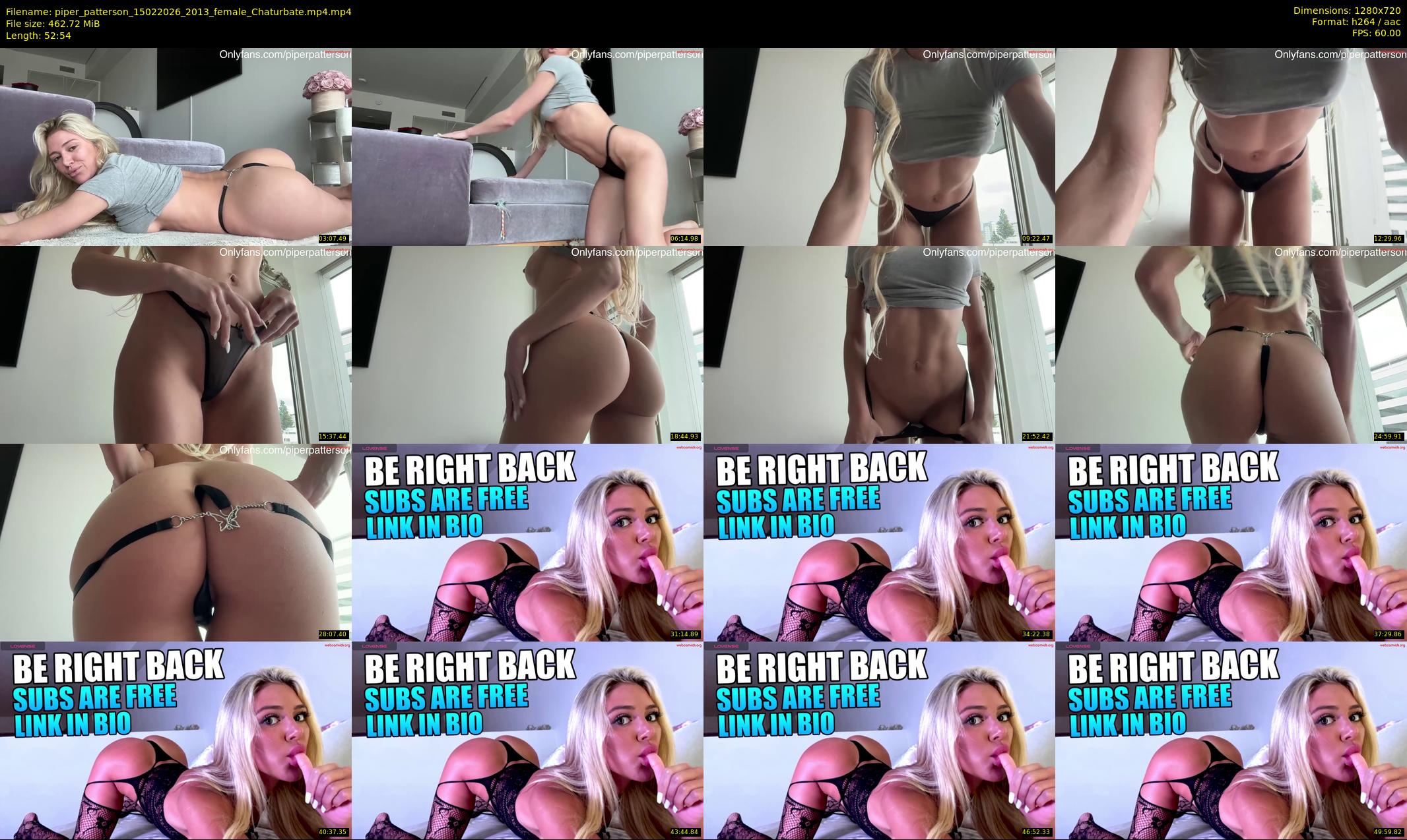 piper_patterson — 53 minute Chaturbate female cam show recording, 720p, Feb 15, 2026