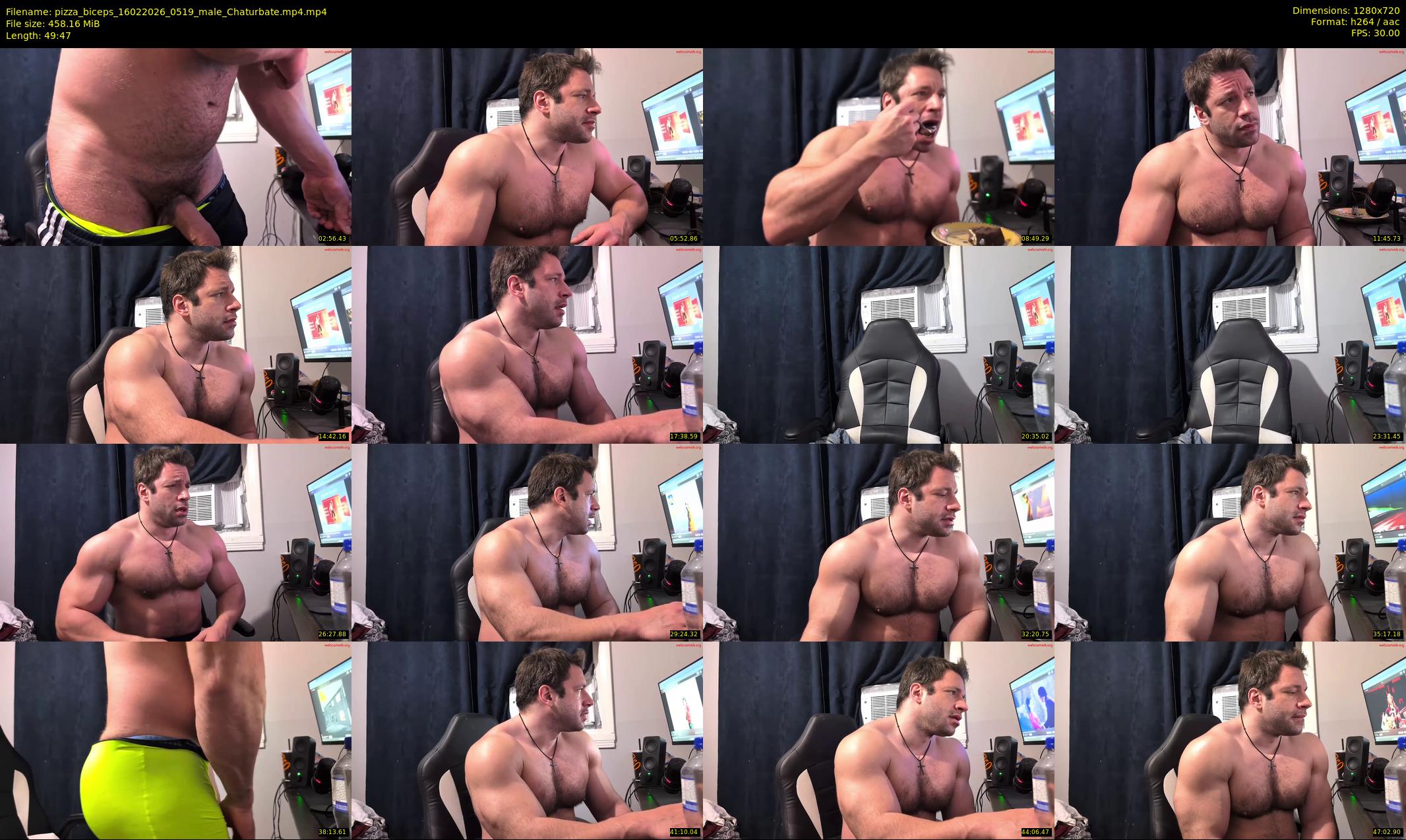 pizza_biceps — 50 minute Chaturbate male cam show recording, 720p, Feb 16, 2026