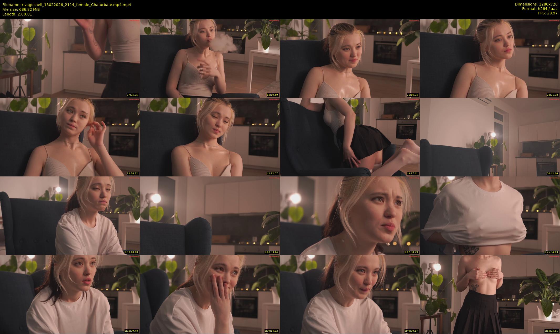 rivagosnell — 121 minute Chaturbate female cam show recording, 720p, Feb 15, 2026