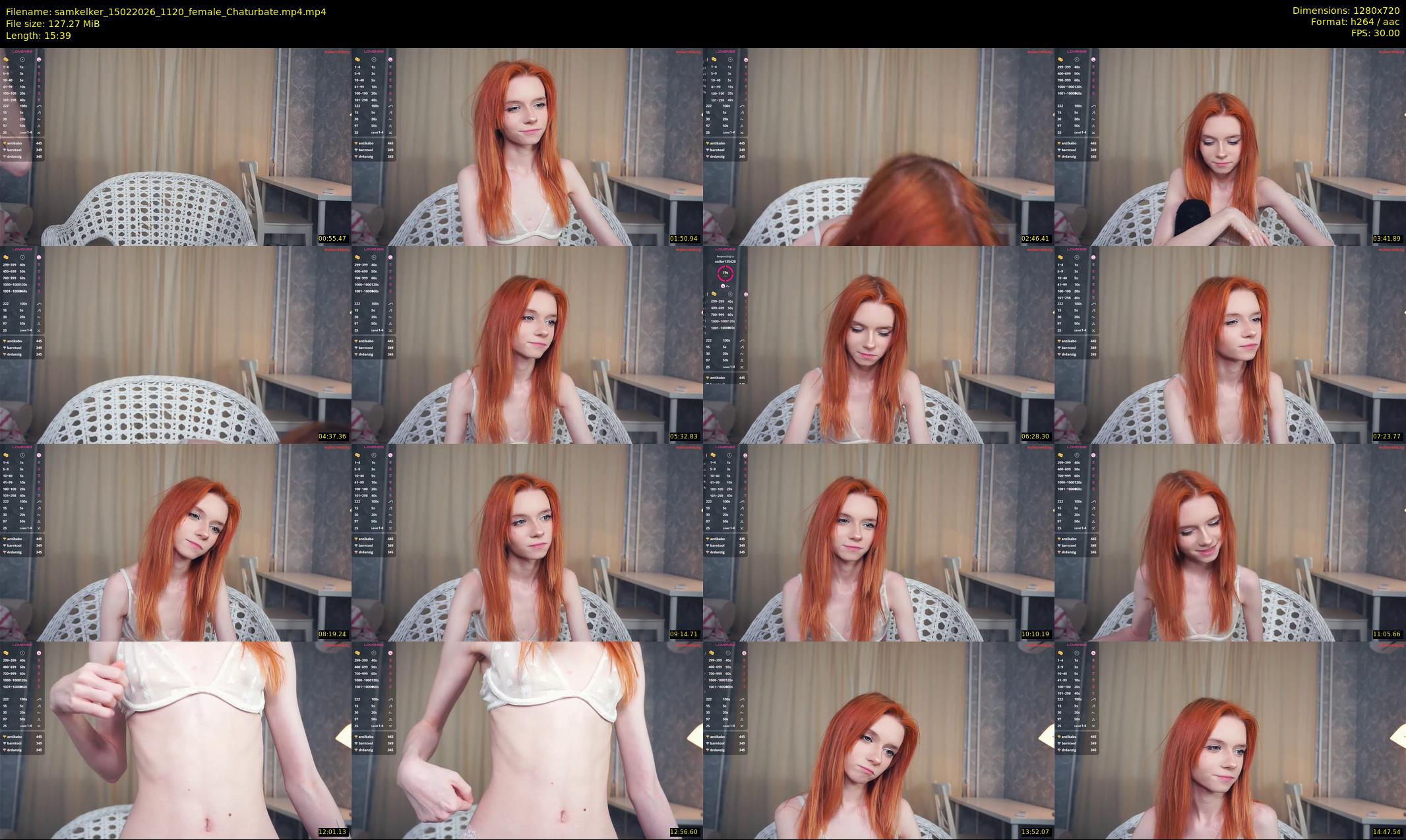 samkelker — 16 minute Chaturbate female cam show recording, 720p, Feb 15, 2026