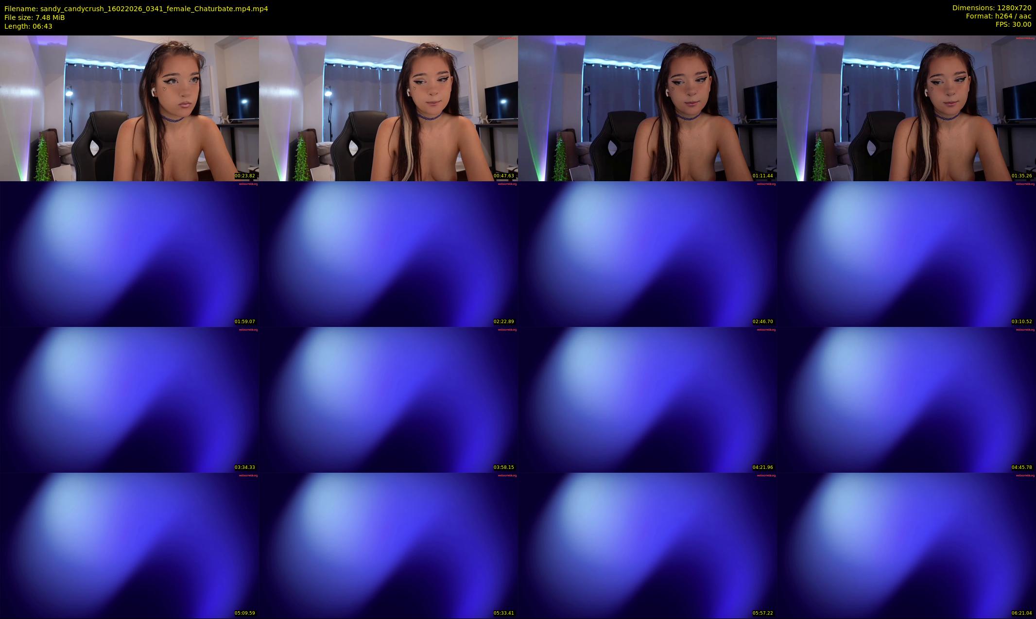 sandy_candycrush — 7 minute Chaturbate female cam show recording, 720p, Feb 16, 2026