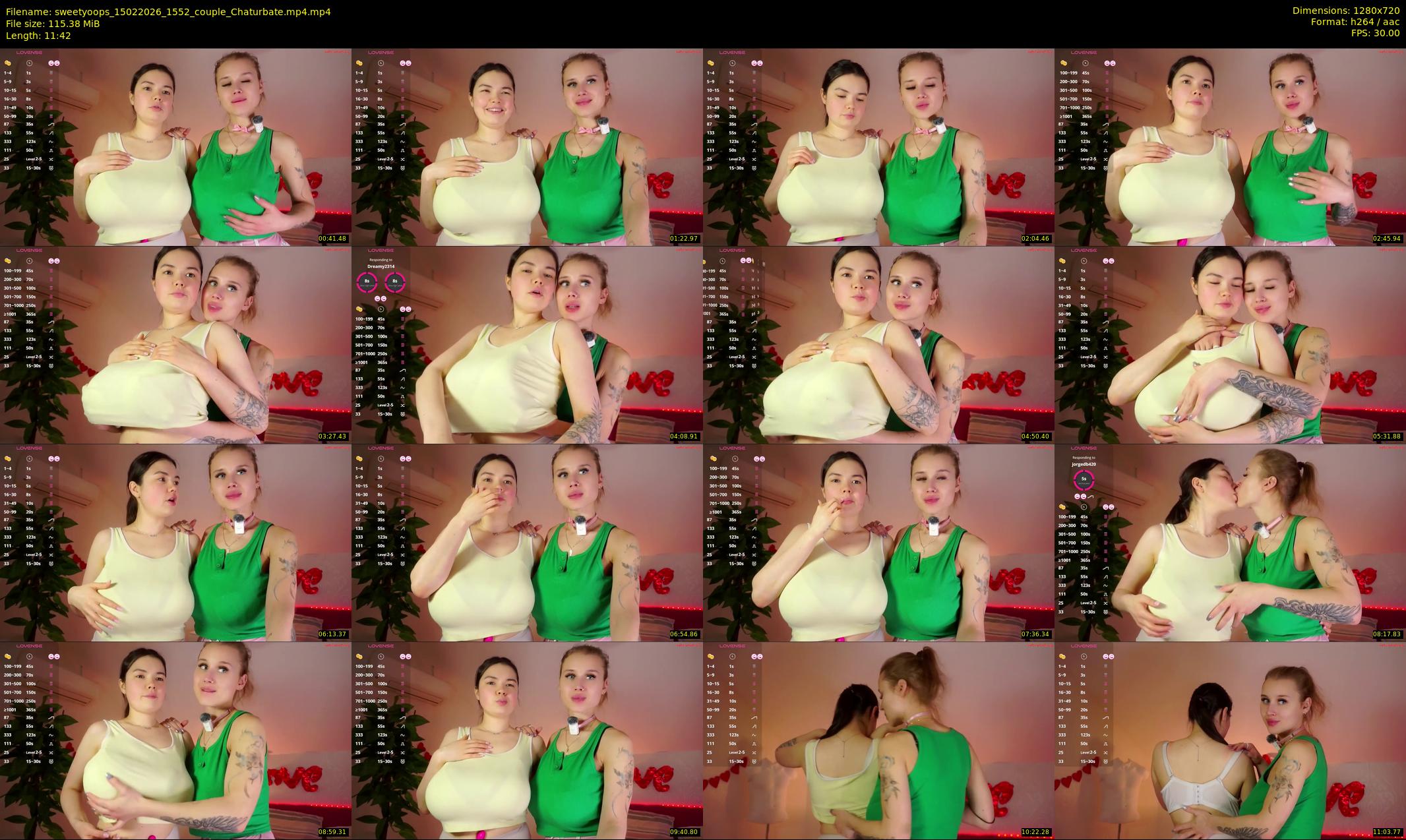 sweetyoops — 12 minute Chaturbate female cam show recording, 720p, Feb 15, 2026