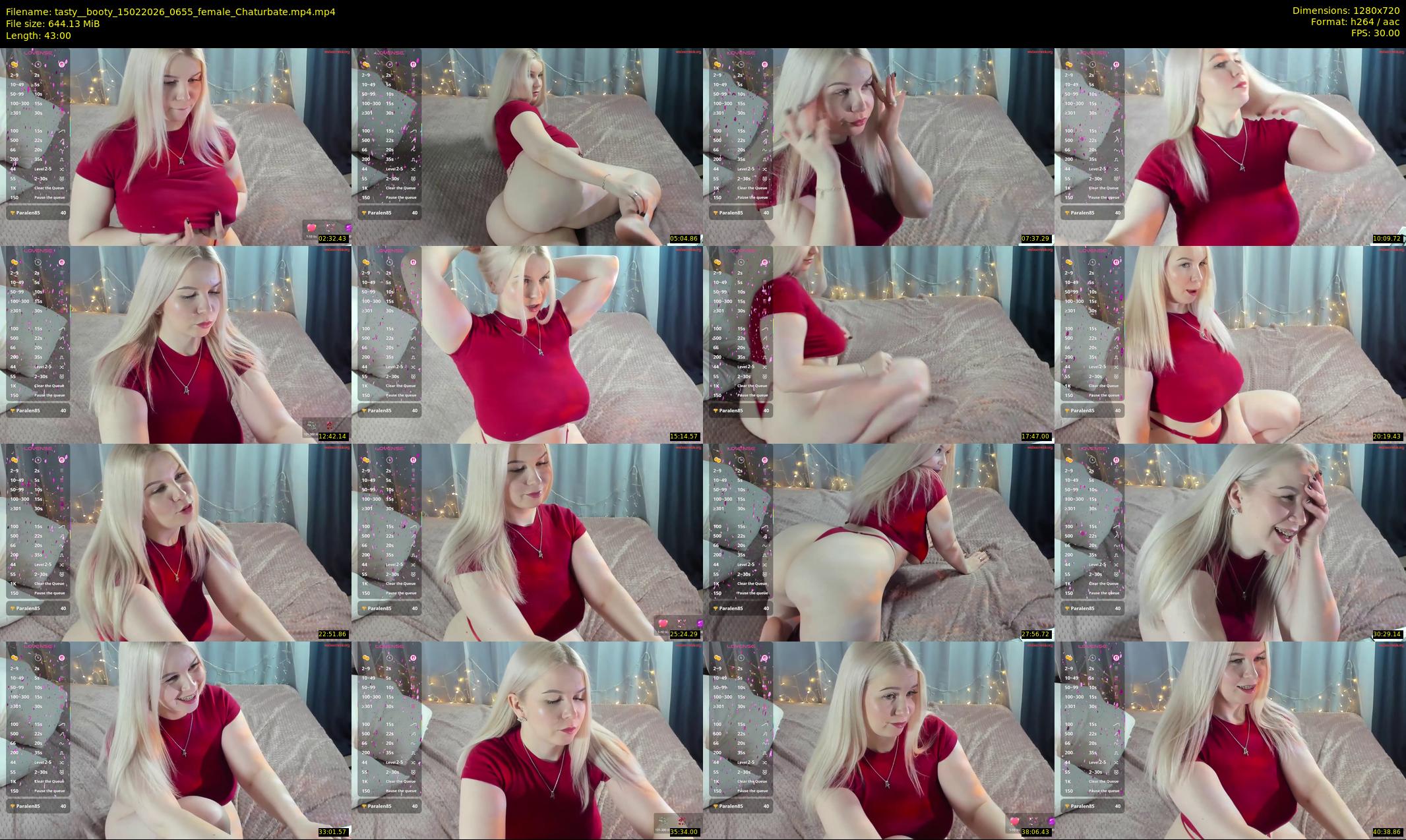 tasty__booty — 43 minute Chaturbate female cam show recording, 720p, Feb 15, 2026