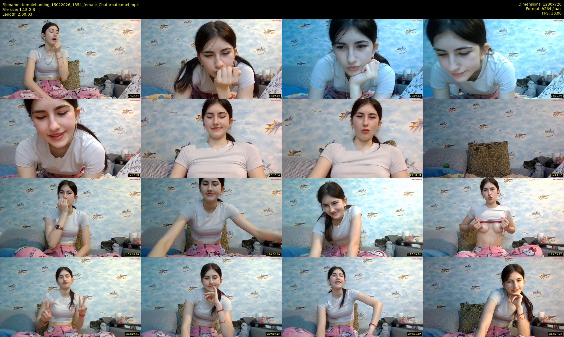 tempiebunting — 121 minute Chaturbate female cam show recording, 720p, Feb 15, 2026