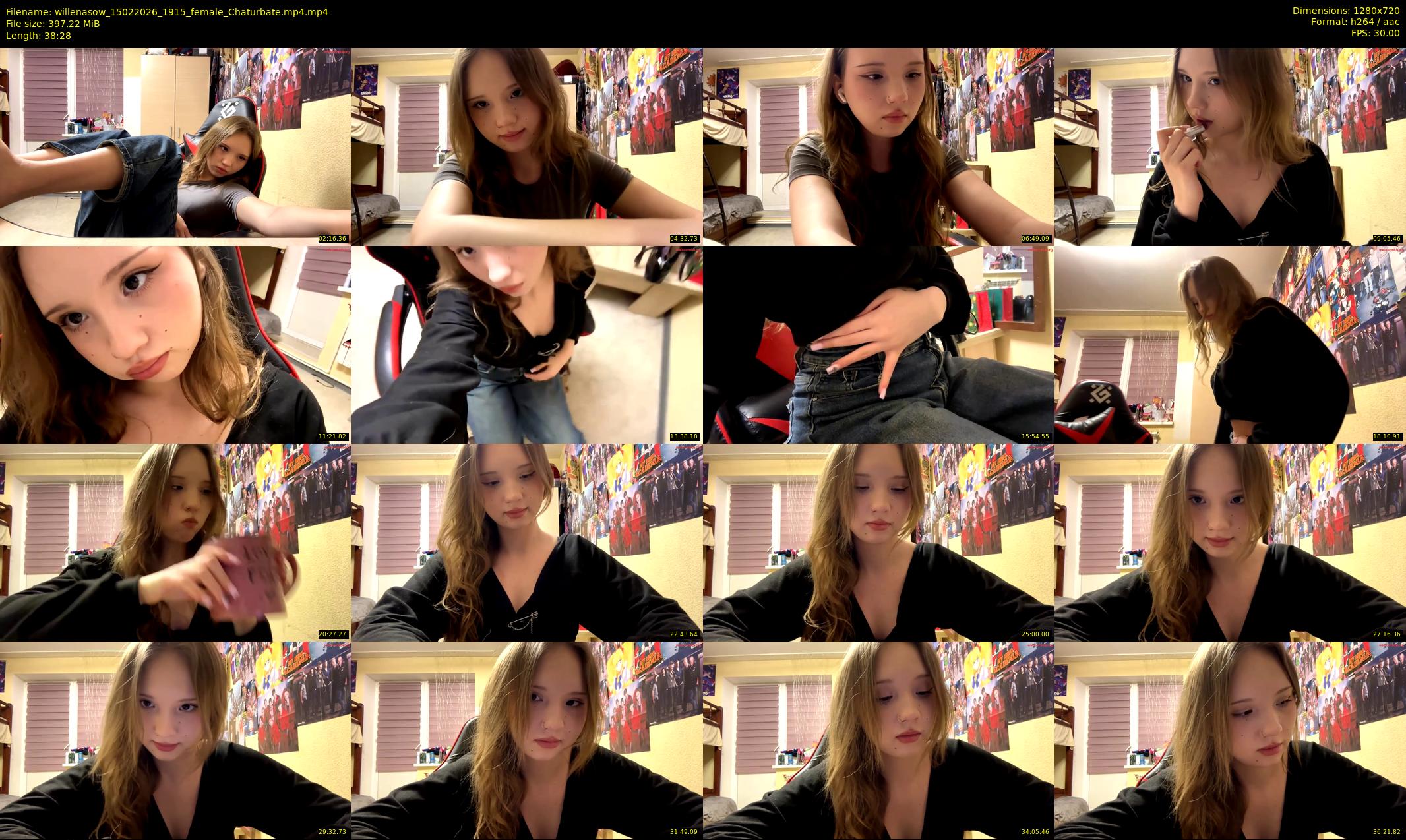 willenasow — 39 minute Chaturbate female cam show recording, 720p, Feb 15, 2026