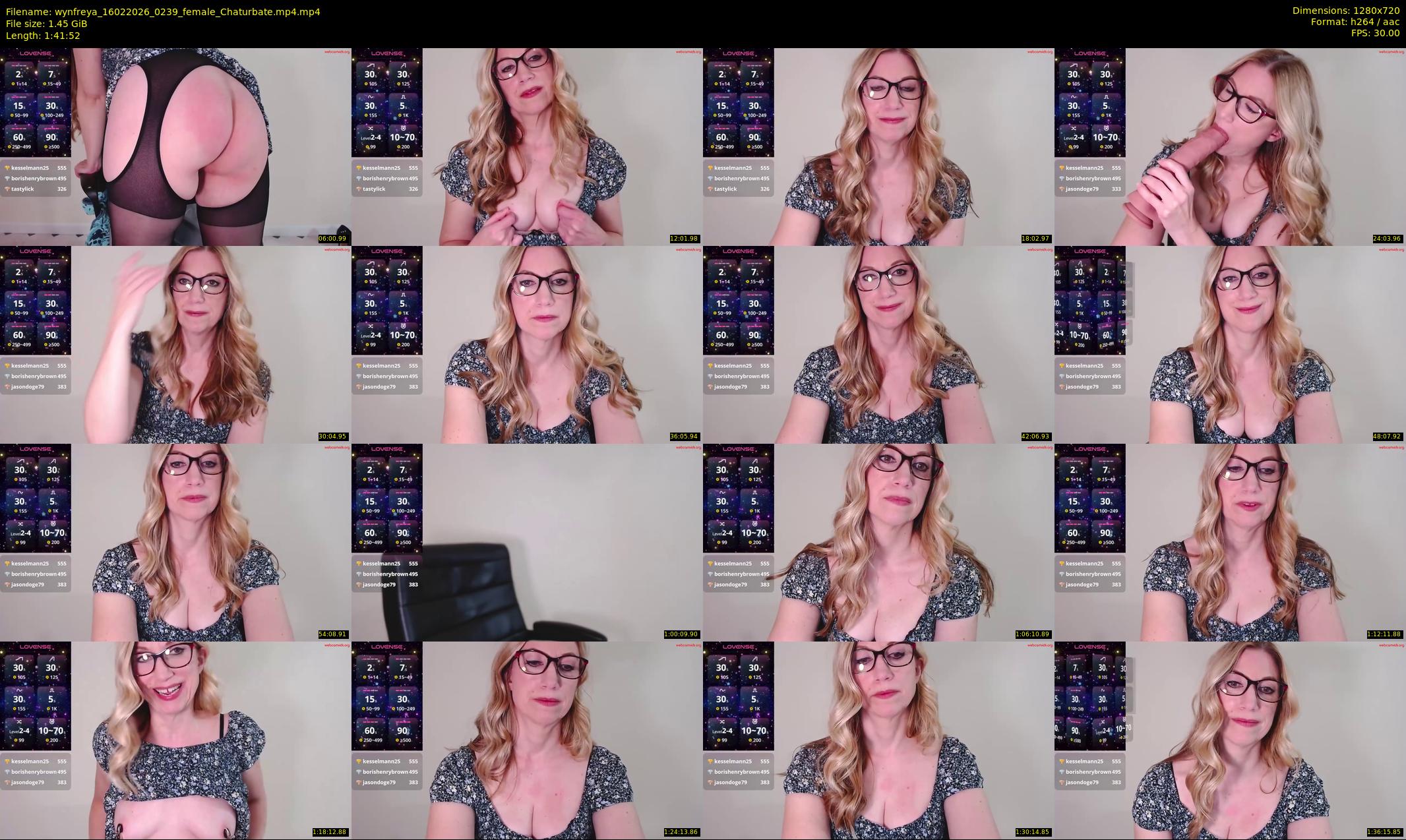 wynfreya — 102 minute Chaturbate female cam show recording, 720p, Feb 16, 2026