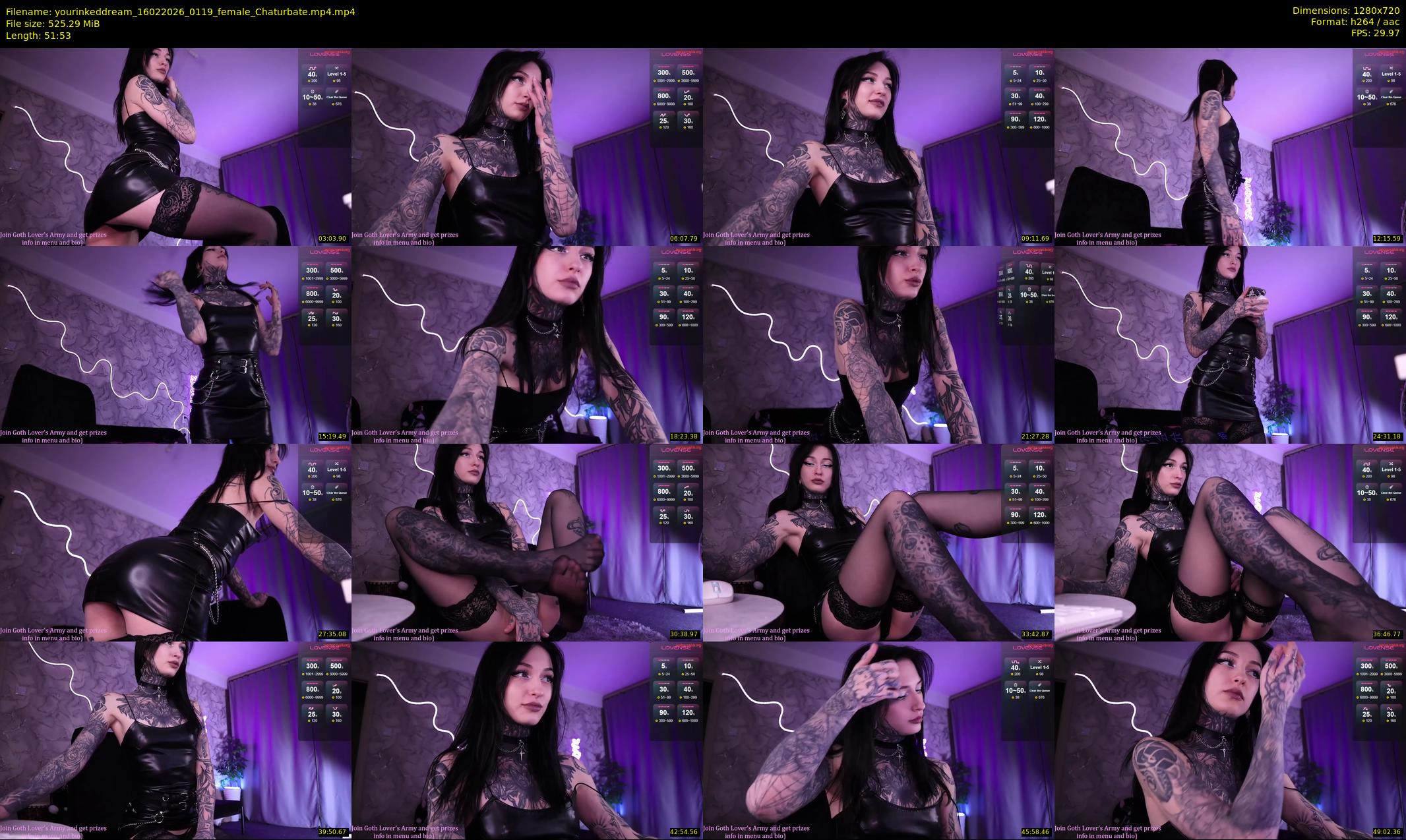 yourinkeddream — 52 minute Chaturbate couple cam show recording, 720p, Feb 16, 2026