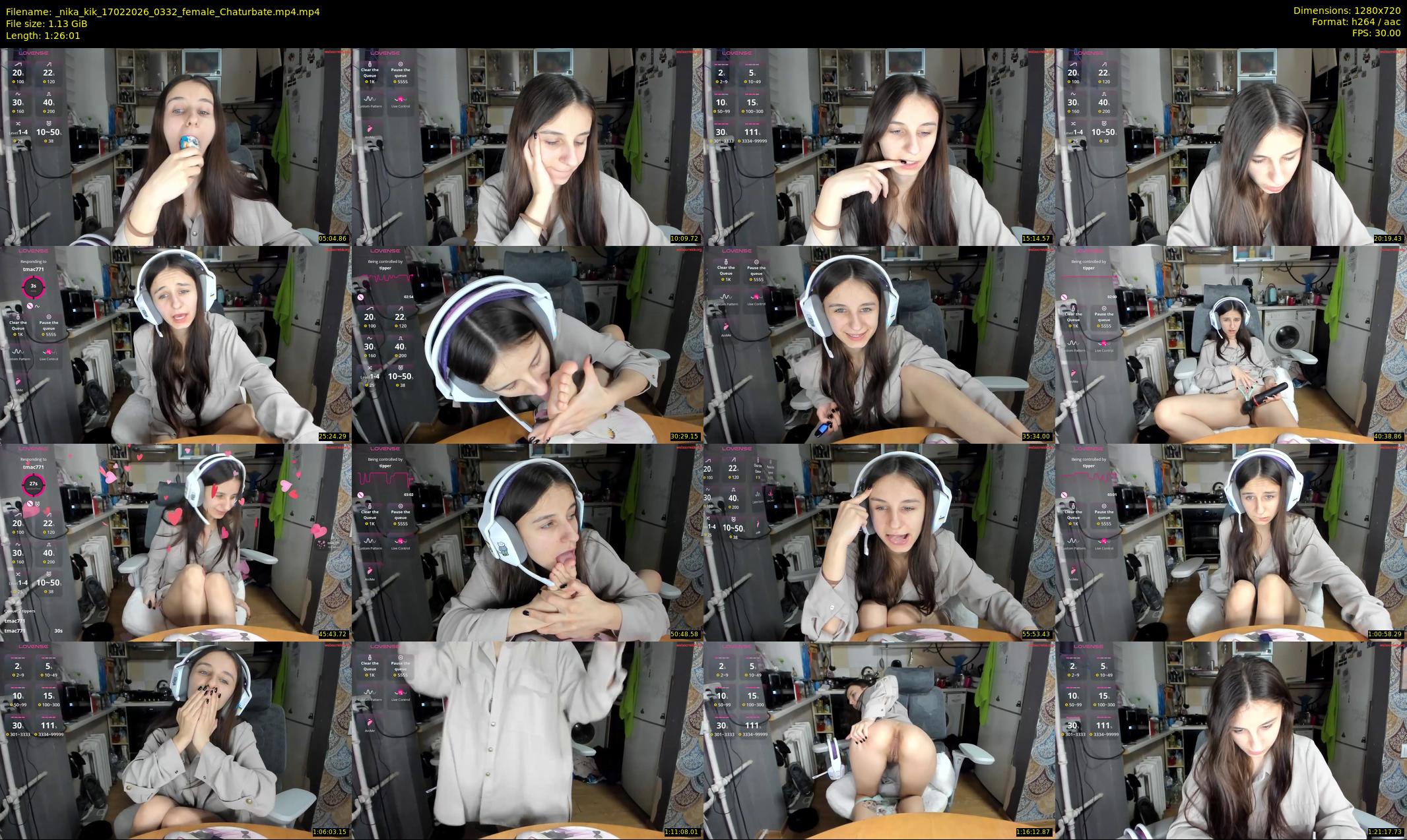 _nika_kik — 87 minute Chaturbate female cam show recording, 720p, Feb 17, 2026