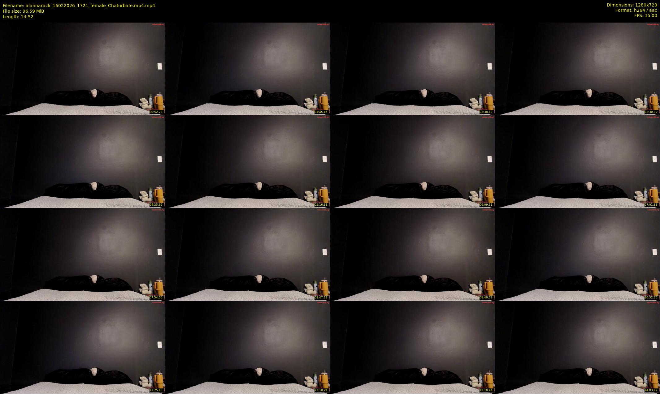 alannarack — 15 minute Chaturbate female cam show recording, 720p, Feb 16, 2026