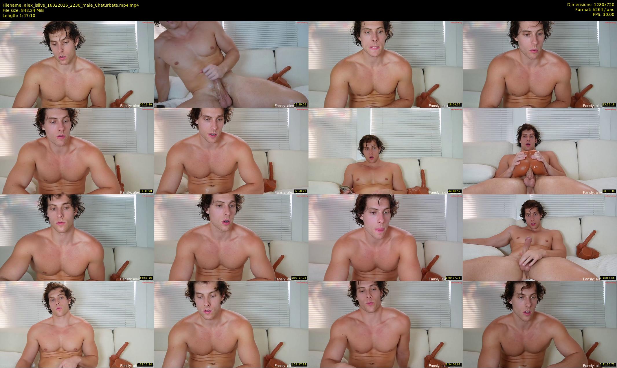 alex_islive — 108 minute Chaturbate male cam show recording, 720p, Feb 16, 2026
