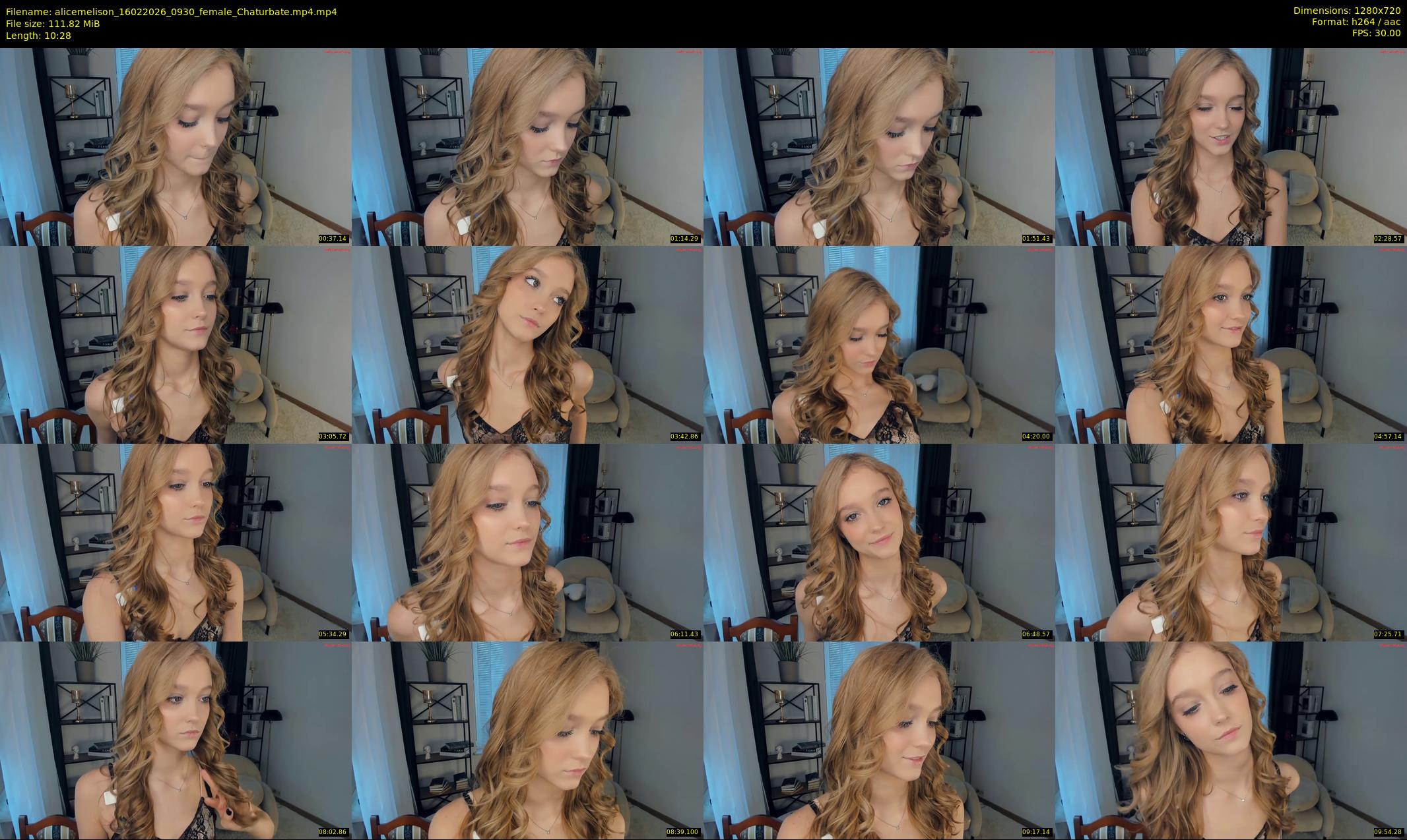 alicemelison — 11 minute Chaturbate female cam show recording, 720p, Feb 16, 2026