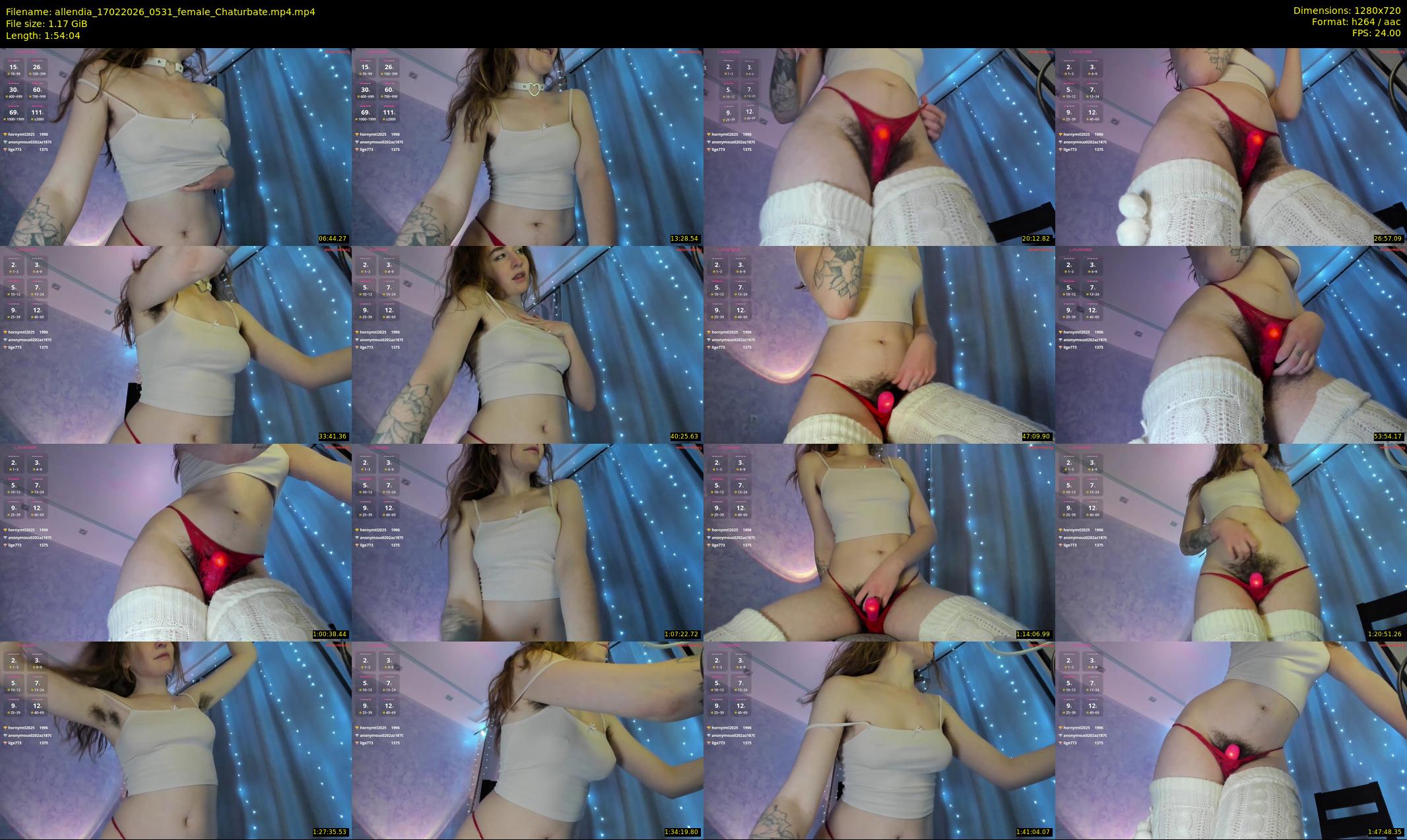 allendia — 115 minute Chaturbate female cam show recording, 720p, Feb 17, 2026