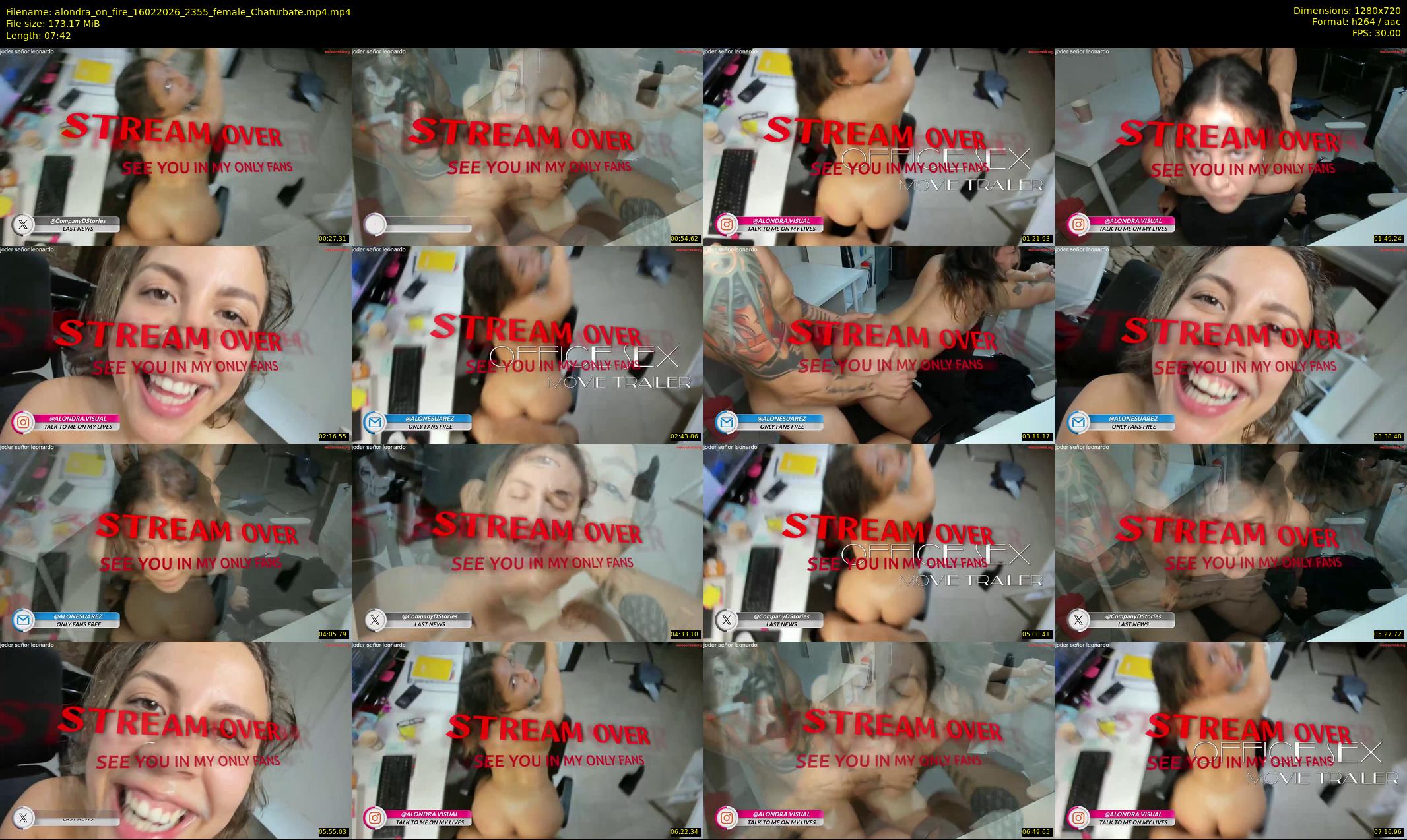alondra_on_fire — 8 minute Chaturbate female cam show recording, 720p, Feb 16, 2026
