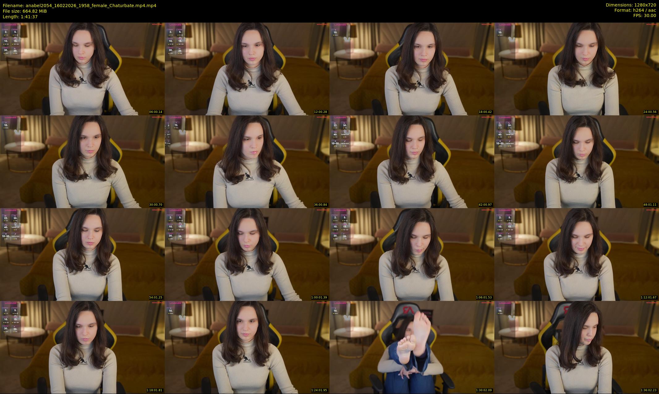 anabel2054 — 102 minute Chaturbate female cam show recording, 720p, Feb 16, 2026