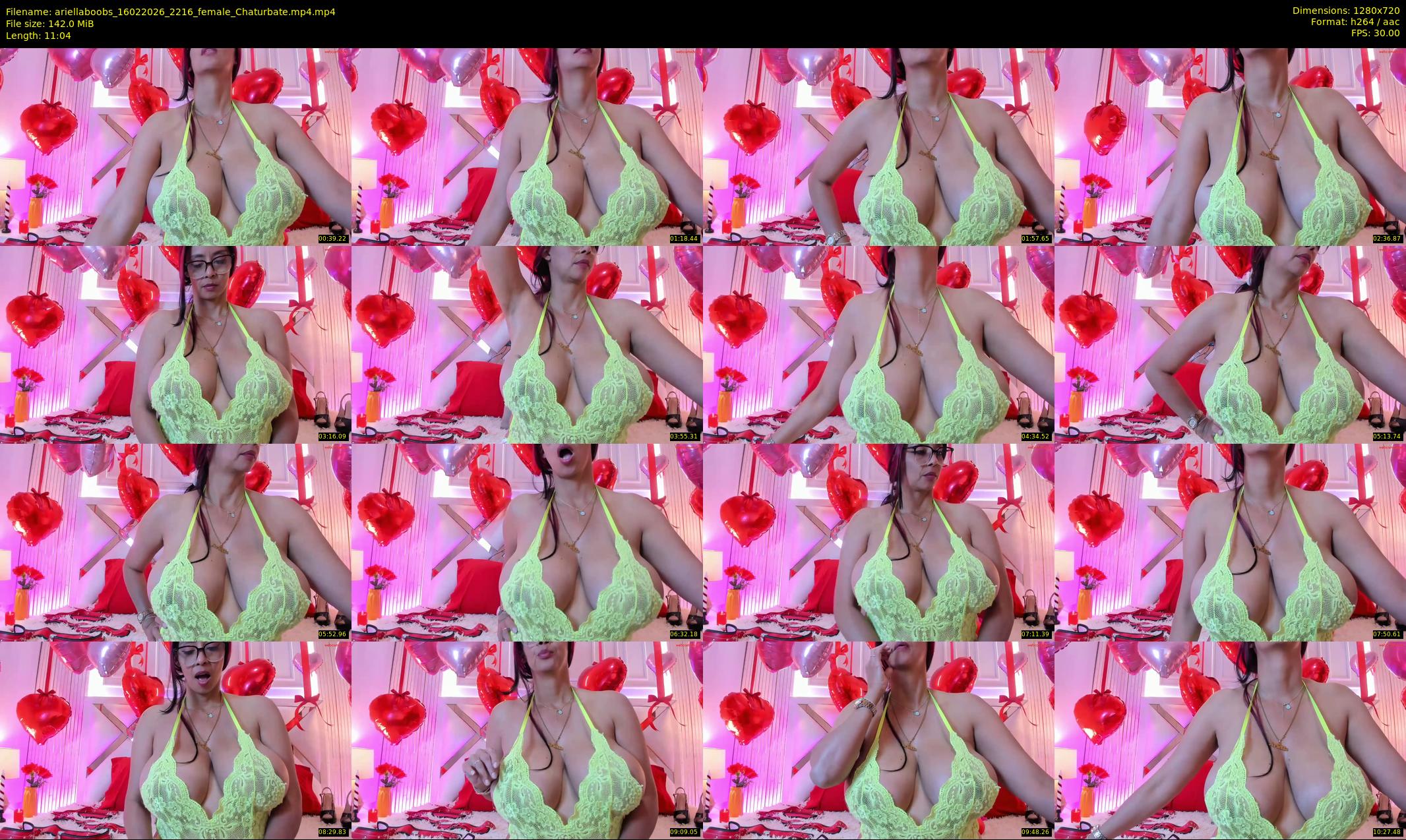 ariellaboobs — 12 minute Chaturbate female cam show recording, 720p, Feb 16, 2026