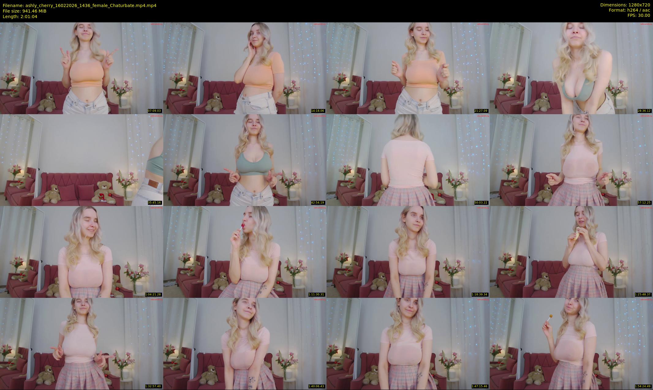 ashly_cherry — 122 minute Chaturbate female cam show recording, 720p, Feb 16, 2026