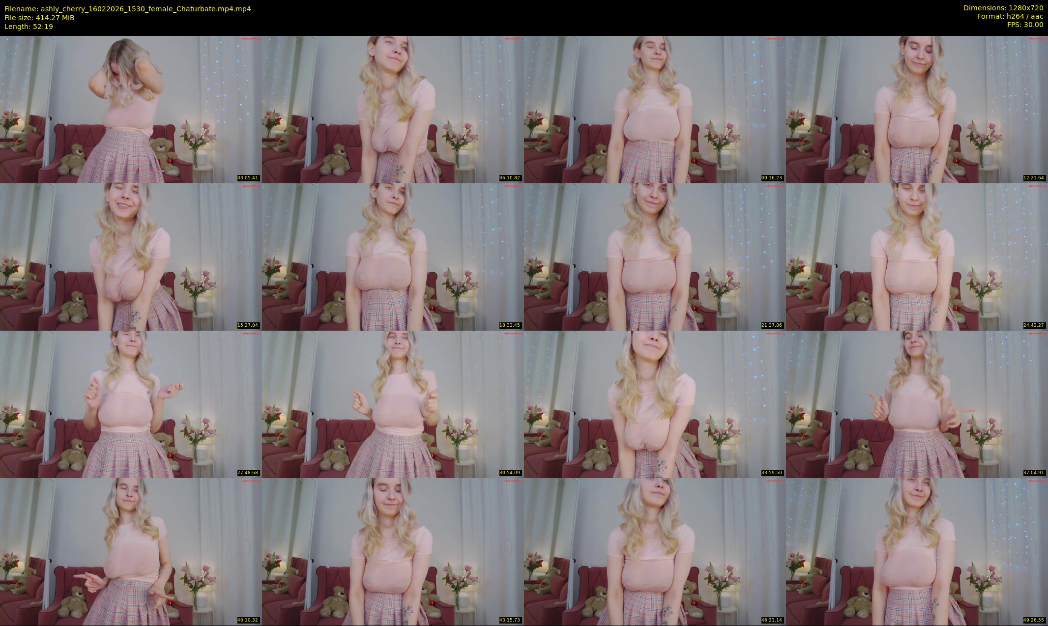 ashly_cherry — 53 minute Chaturbate female cam show recording, 720p, Feb 16, 2026