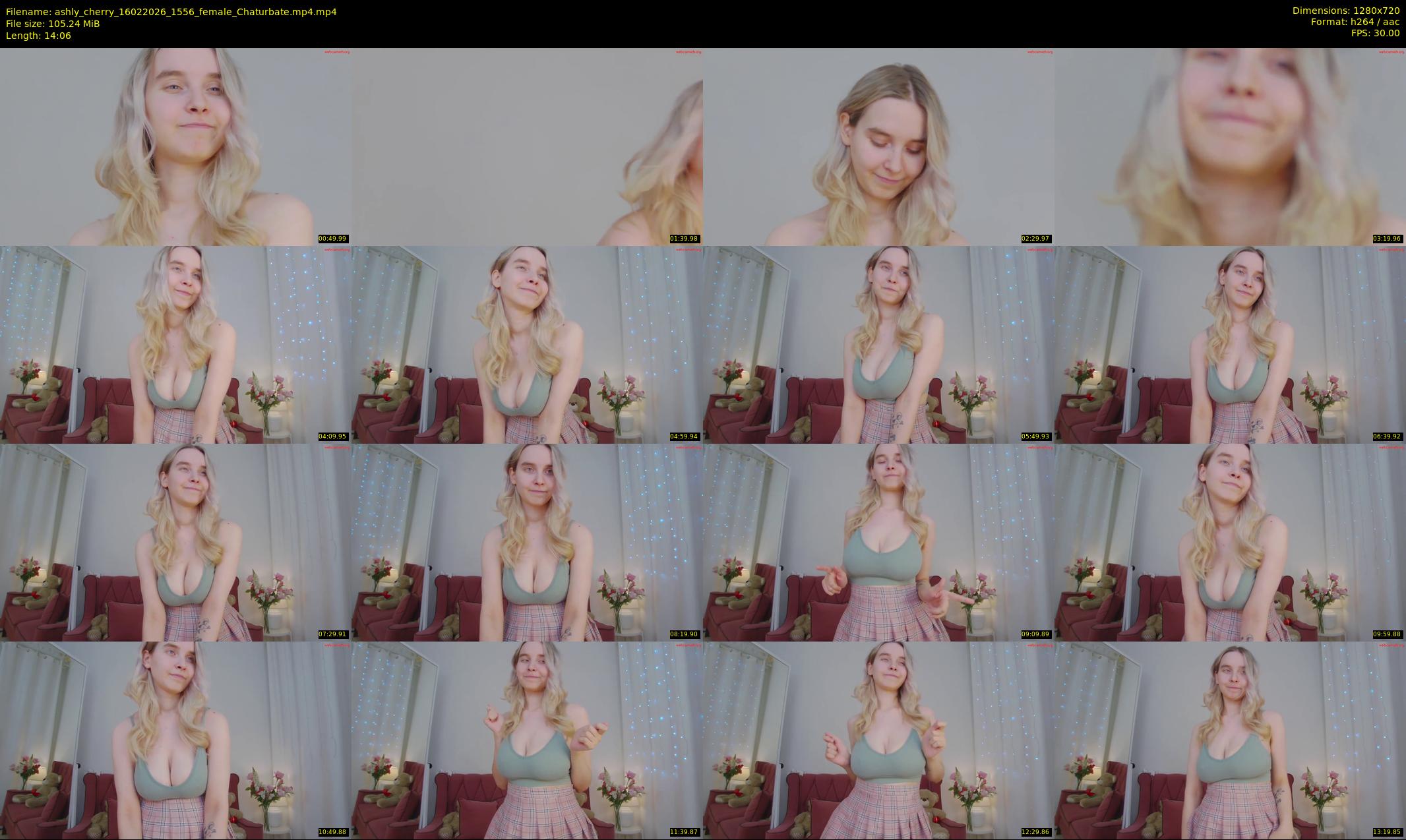 ashly_cherry — 15 minute Chaturbate female cam show recording, 720p, Feb 16, 2026