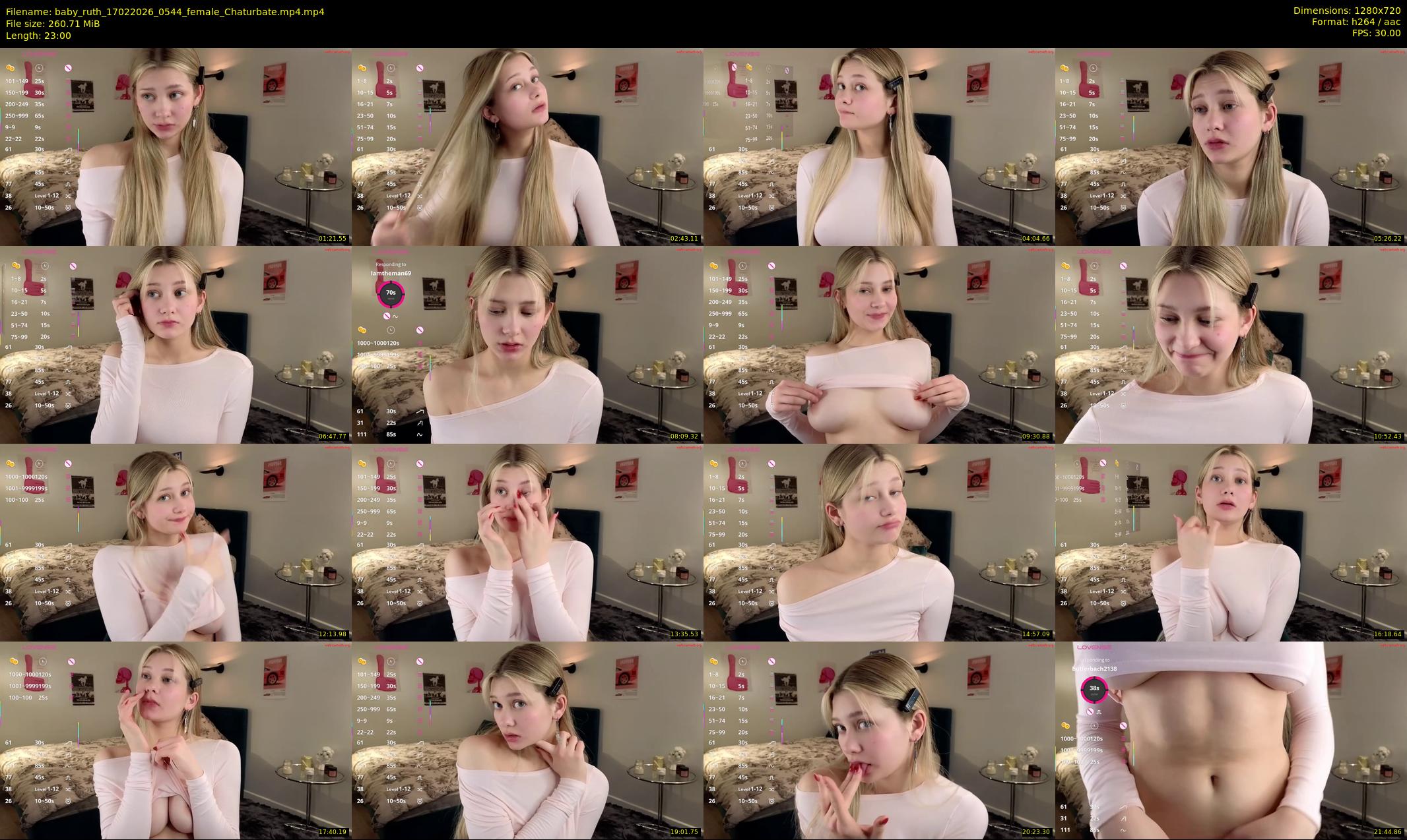 baby_ruth — 23 minute Chaturbate female cam show recording, 720p, Feb 17, 2026