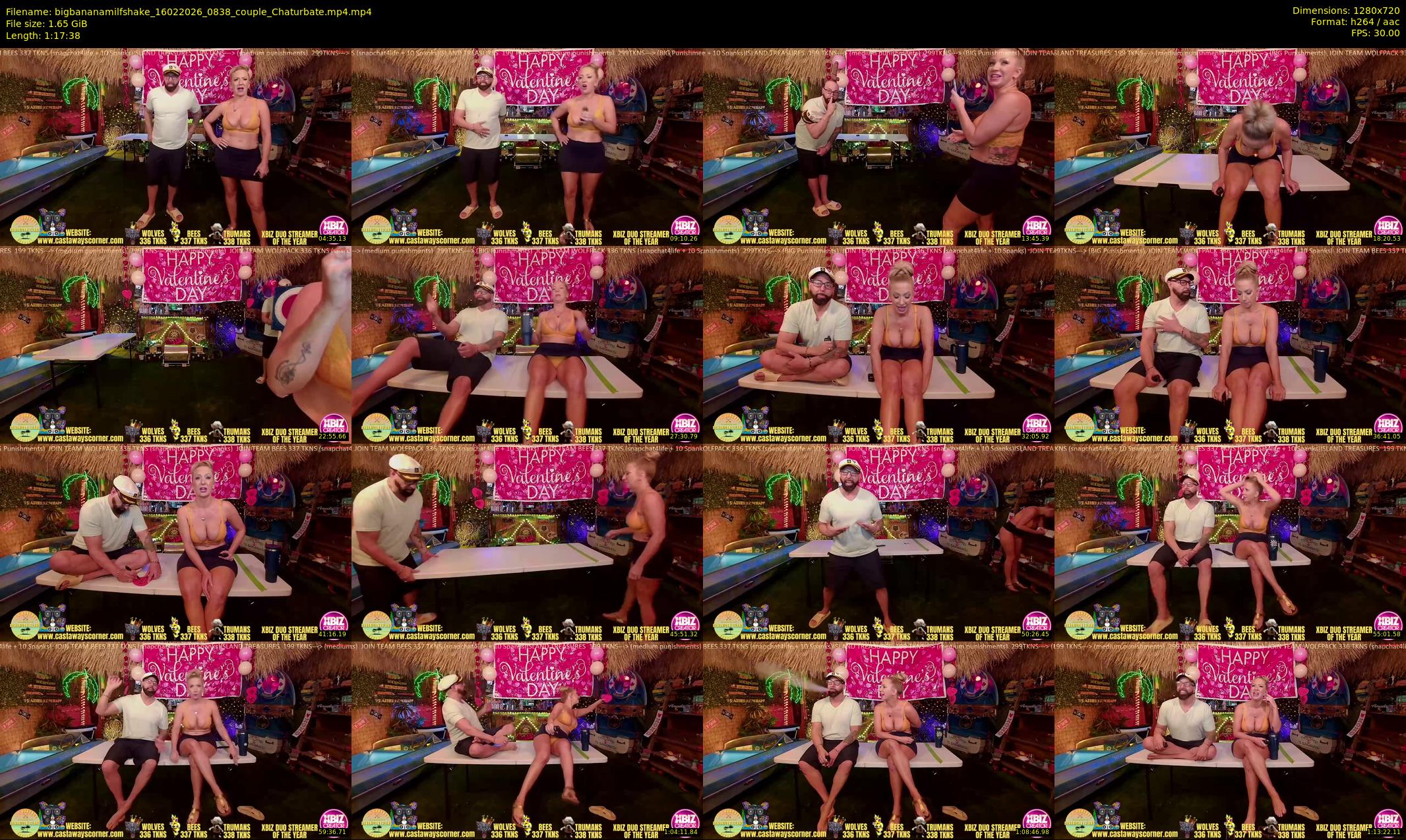 bigbananamilfshake — 78 minute Chaturbate couple cam show recording, 720p, Feb 16, 2026