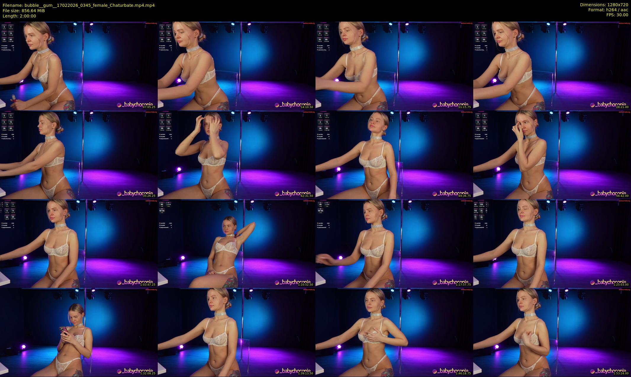 bubble__gum_ — 120 minute Chaturbate female cam show recording, 720p, Feb 17, 2026