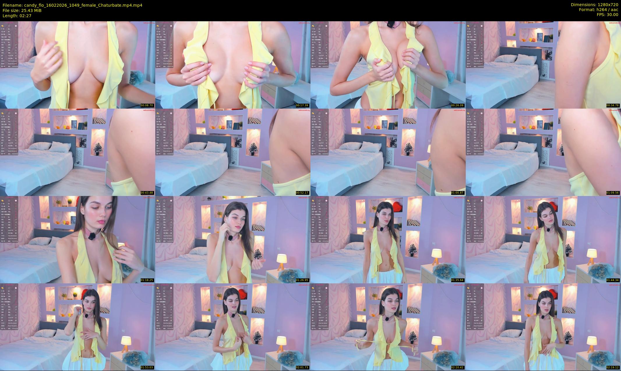 candy_flo — 3 minute Chaturbate female cam show recording, 720p, Feb 16, 2026