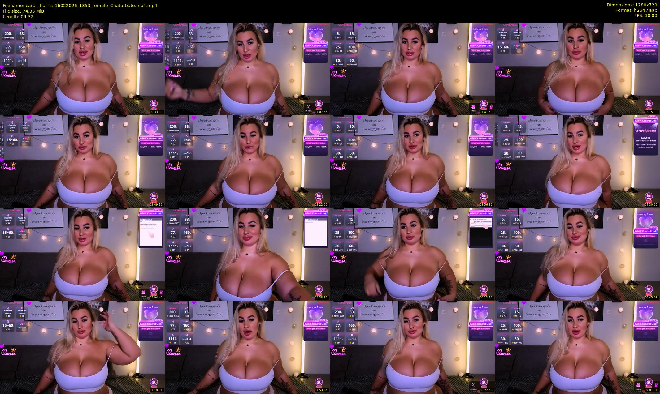 cara__harris — 10 minute Chaturbate female cam show recording, 720p, Feb 16, 2026