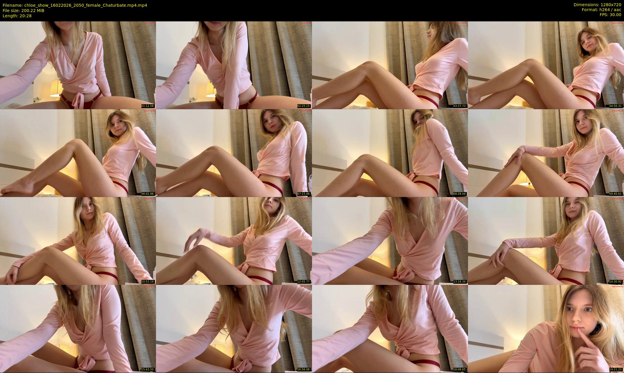 chloe_show — 21 minute Chaturbate female cam show recording, 720p, Feb 16, 2026