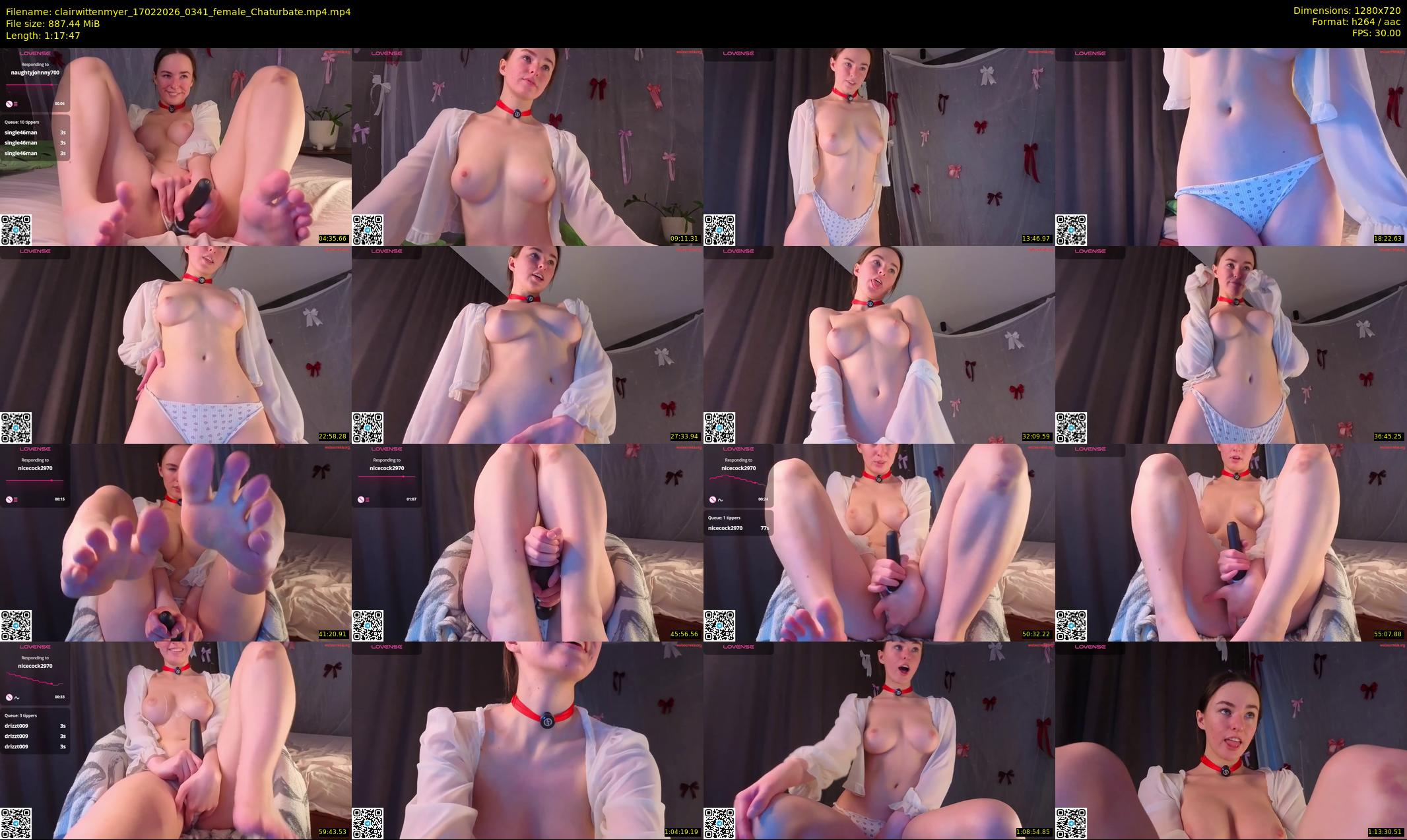 clairwittenmyer — 78 minute Chaturbate female cam show recording, 720p, Feb 17, 2026