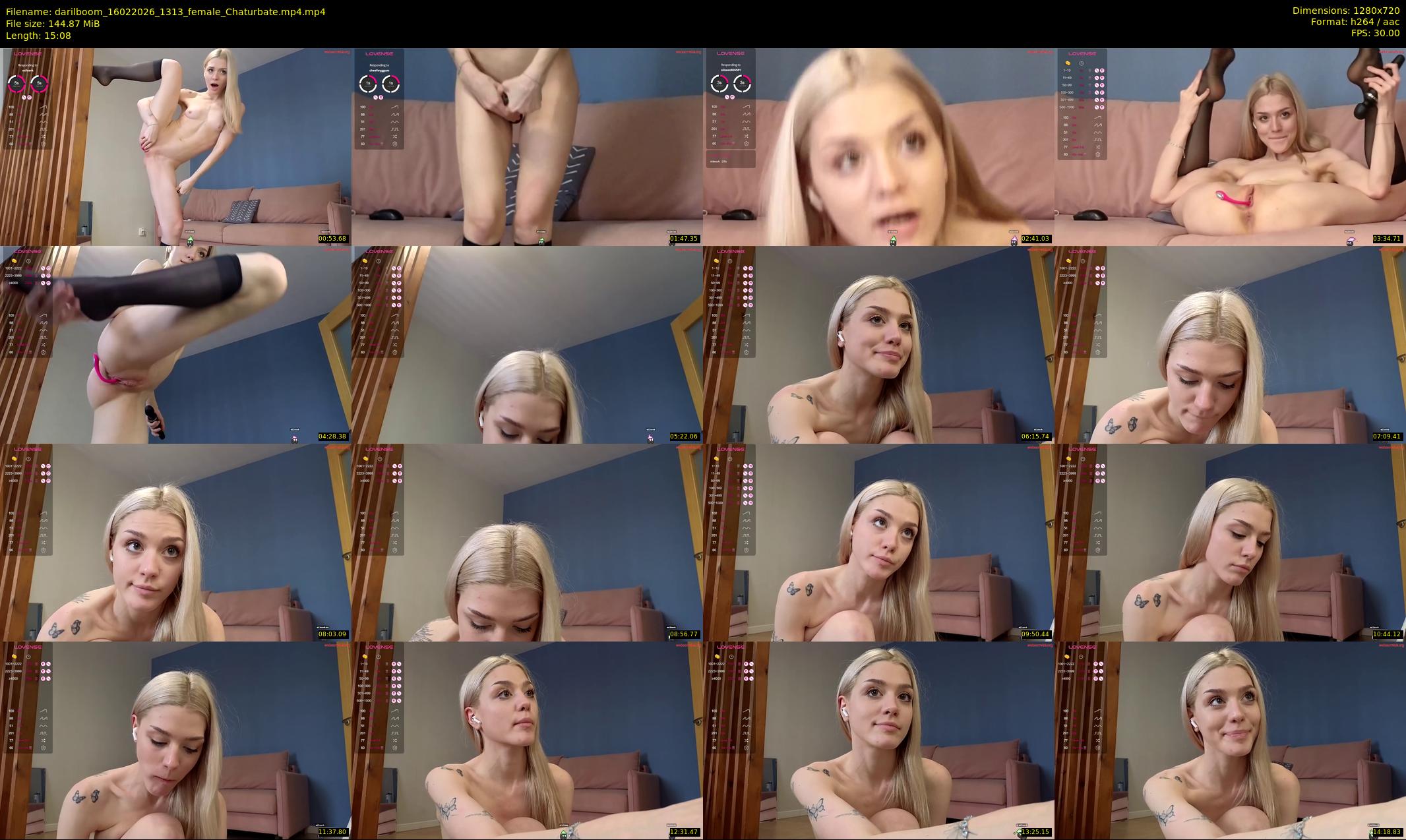 darilboom — 16 minute Chaturbate female cam show recording, 720p, Feb 16, 2026
