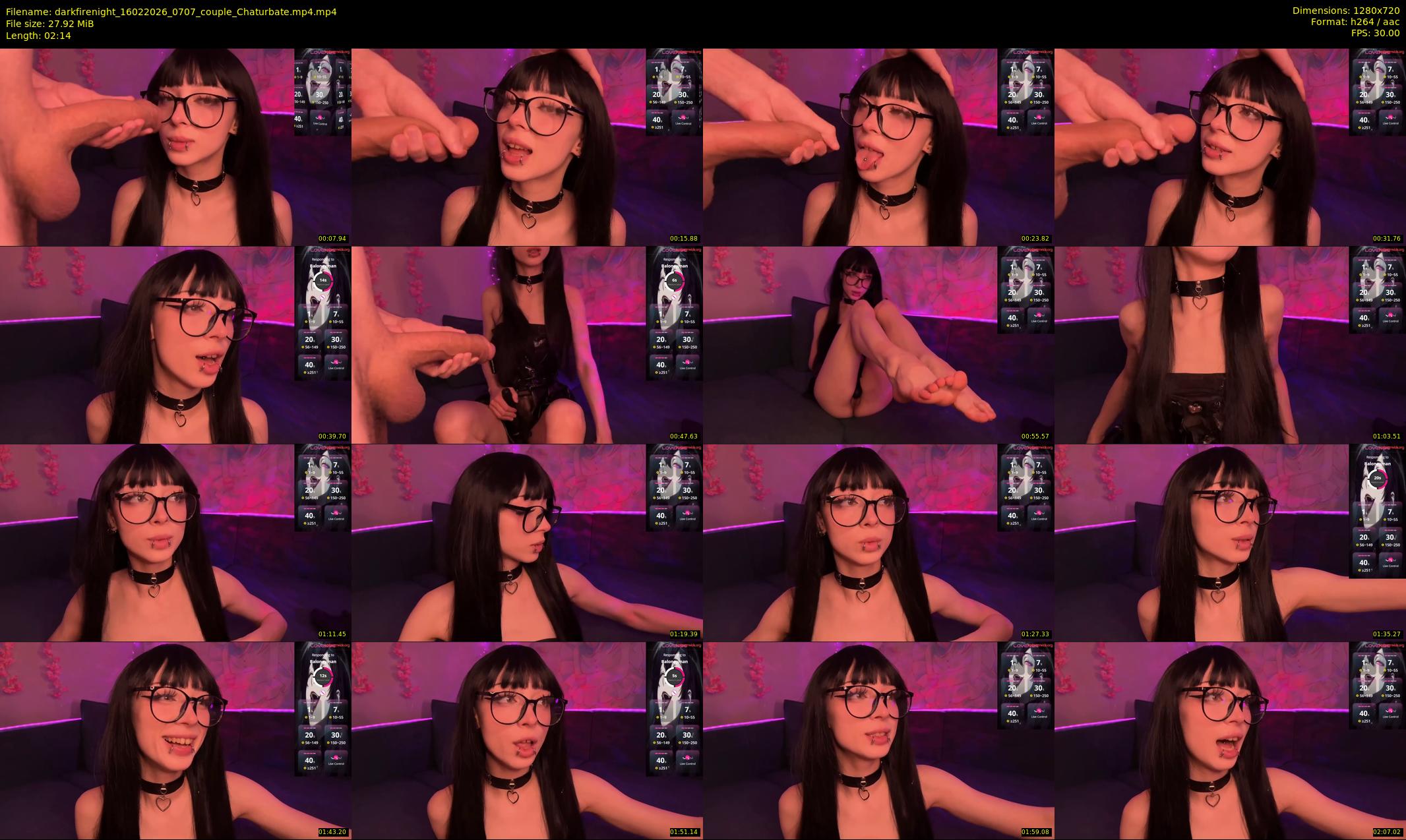 darkfirenight — 3 minute Chaturbate couple cam show recording, 720p, Feb 16, 2026