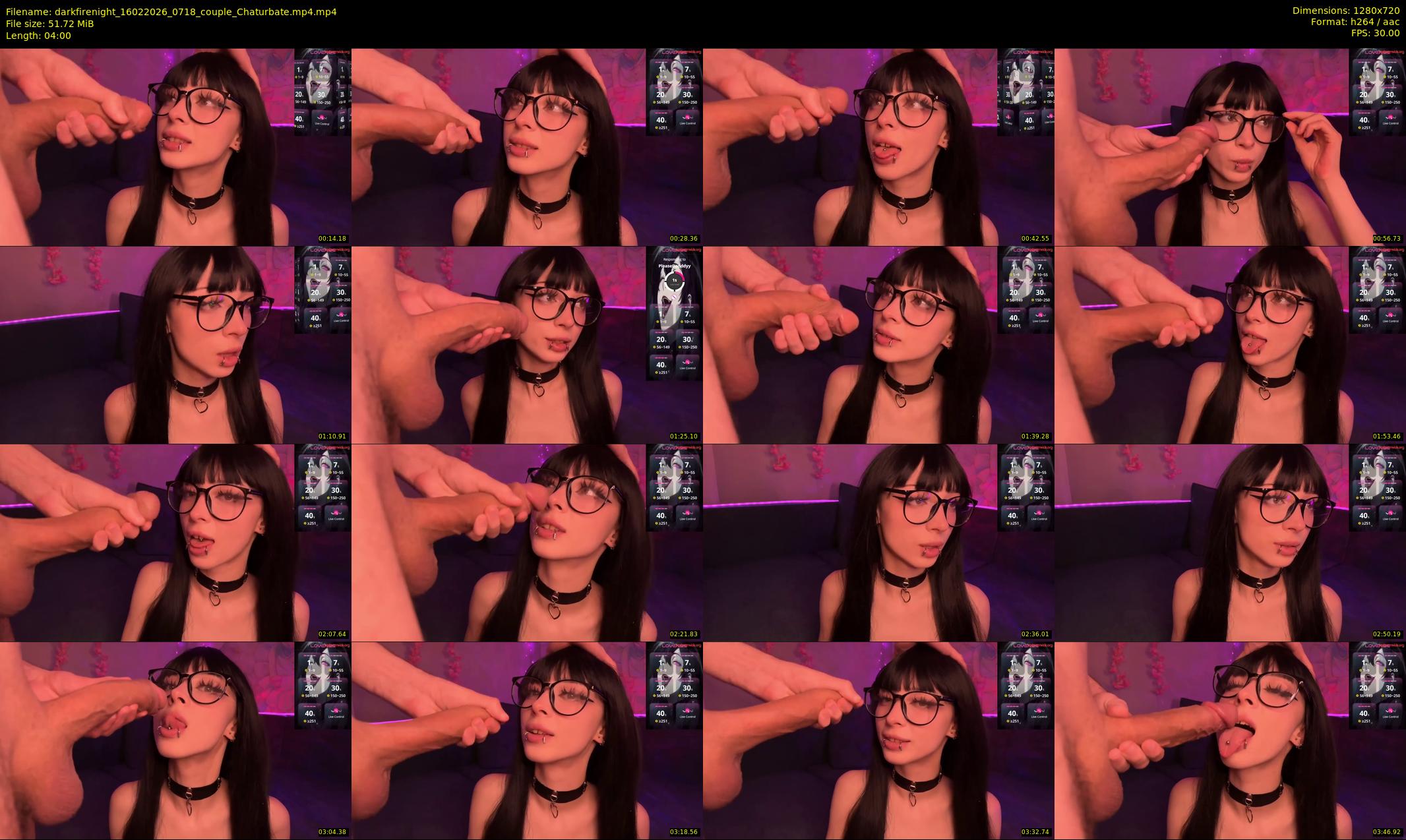darkfirenight — 4 minute Chaturbate couple cam show recording, 720p, Feb 16, 2026
