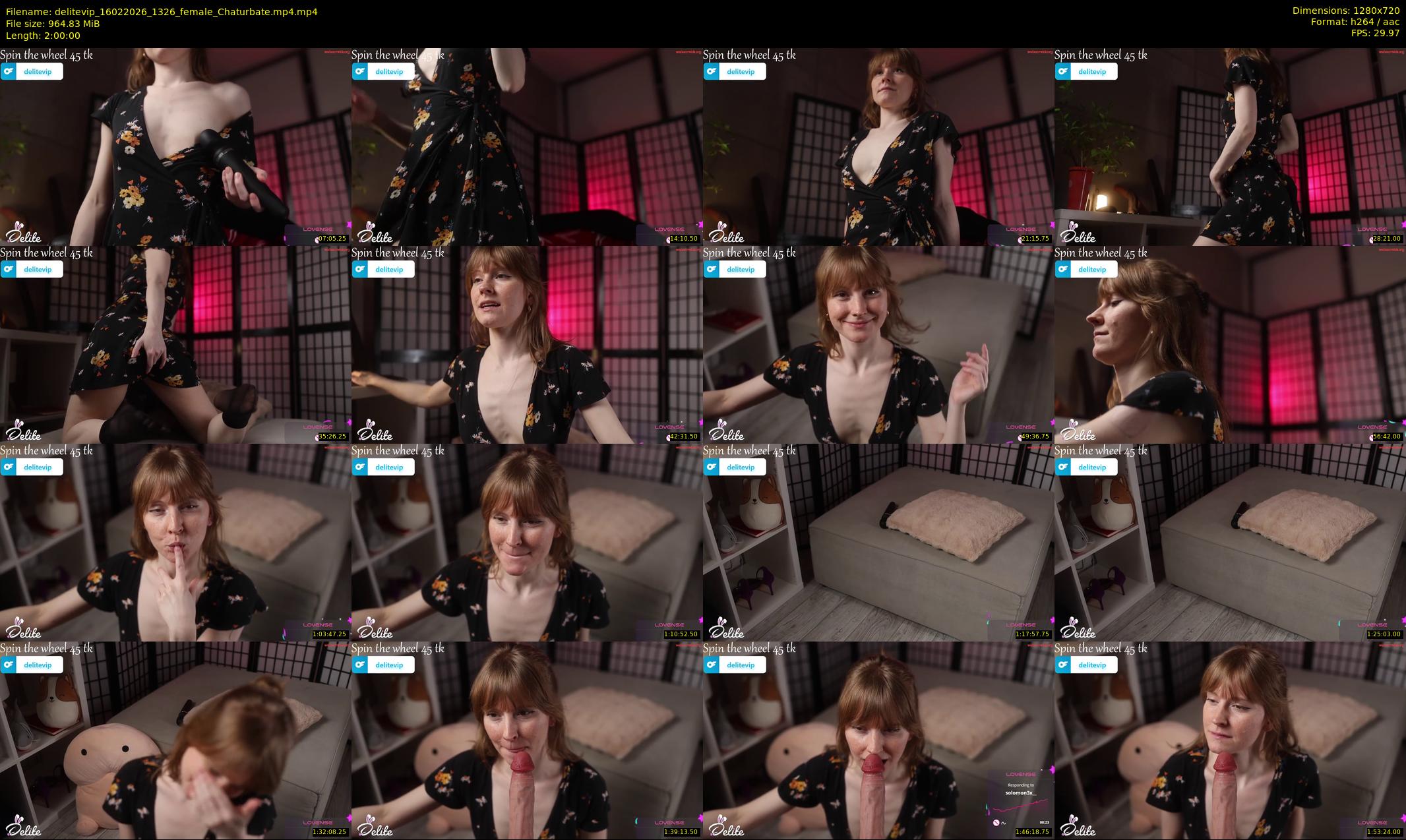 delitevip — 120 minute Chaturbate female cam show recording, 720p, Feb 16, 2026