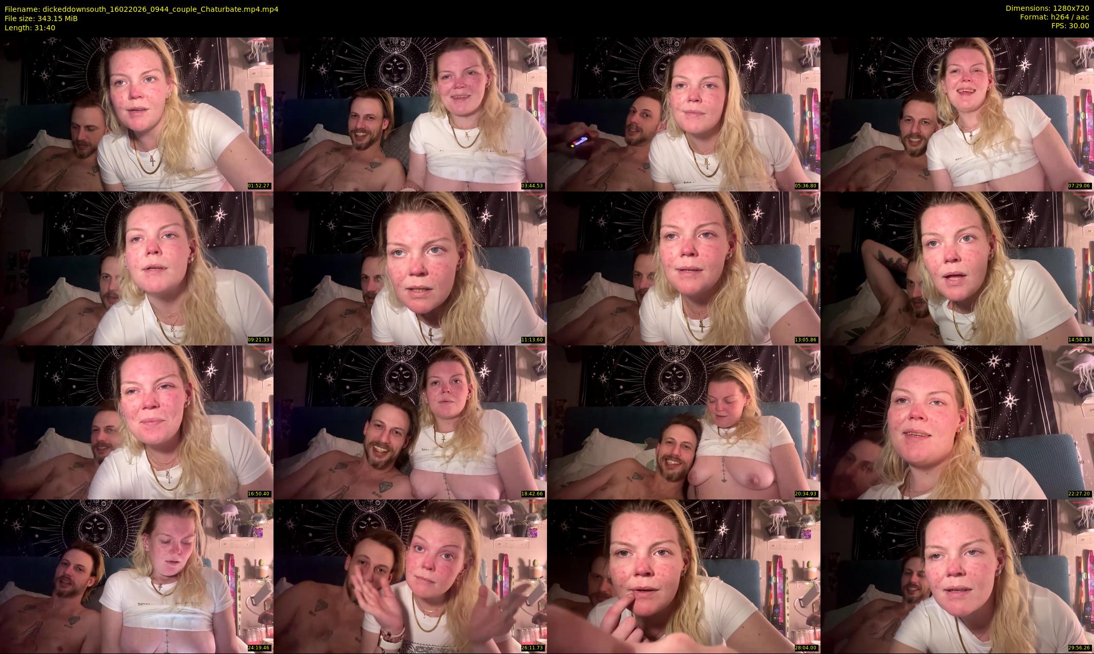 dickeddownsouth — 32 minute Chaturbate couple cam show recording, 720p, Feb 16, 2026