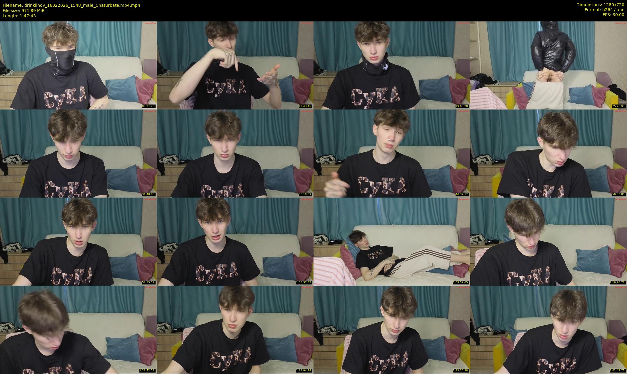 drinklinov — 108 minute Chaturbate male cam show recording, 720p, Feb 16, 2026