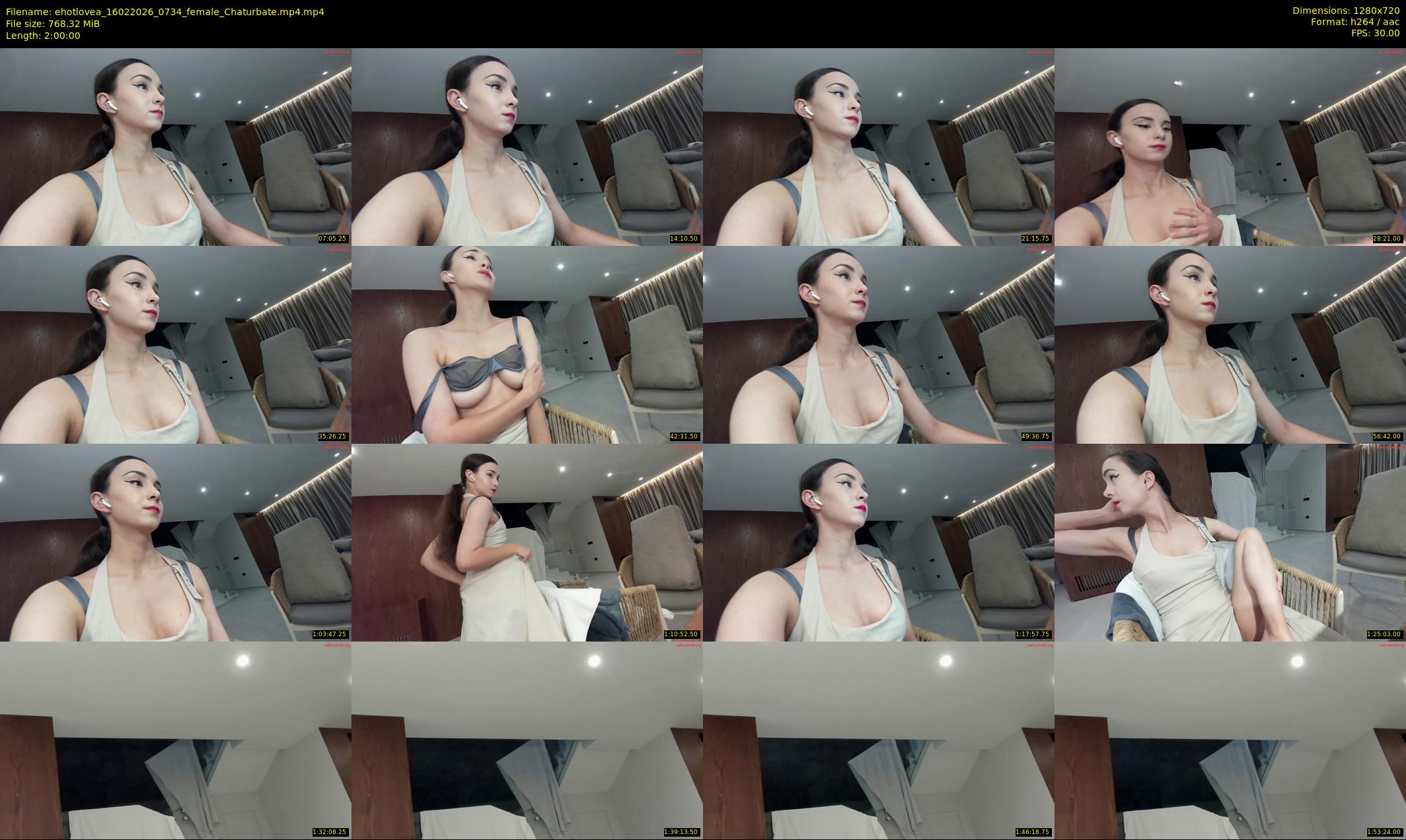 ehotlovea — 120 minute Chaturbate female cam show recording, 720p, Feb 16, 2026