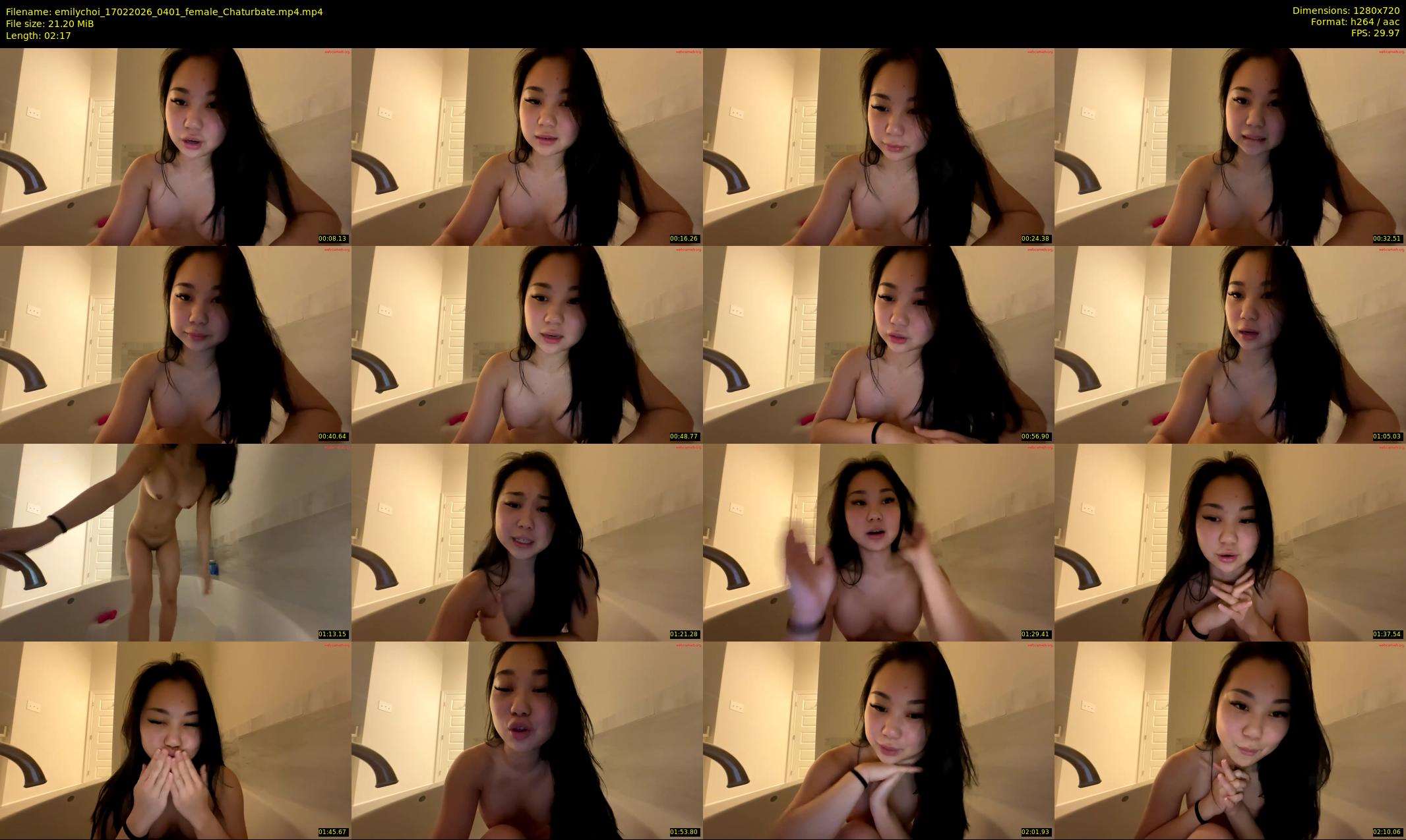 emilychoi — 3 minute Chaturbate female cam show recording, 720p, Feb 17, 2026