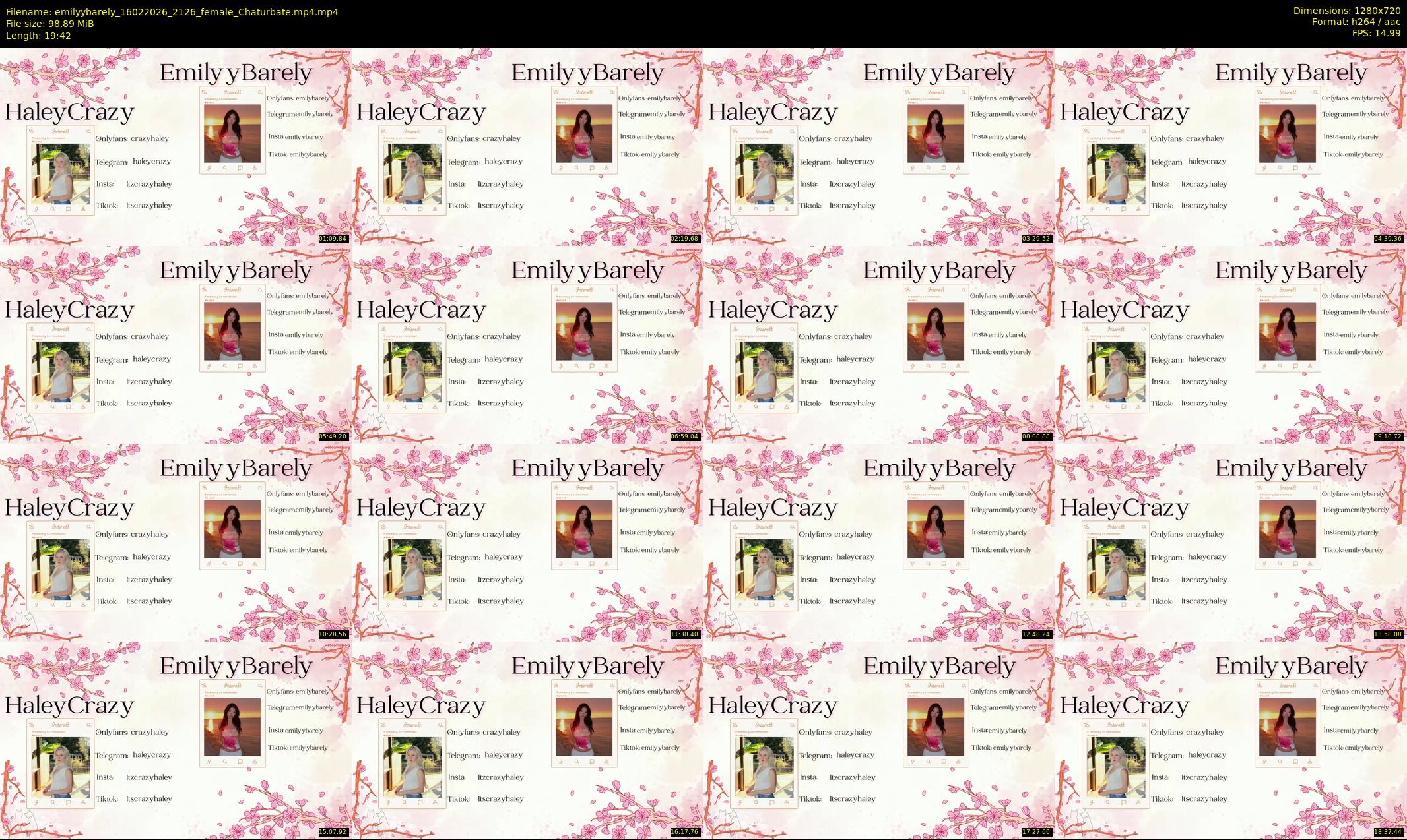 emilyybarely — 20 minute Chaturbate female cam show recording, 720p, Feb 16, 2026