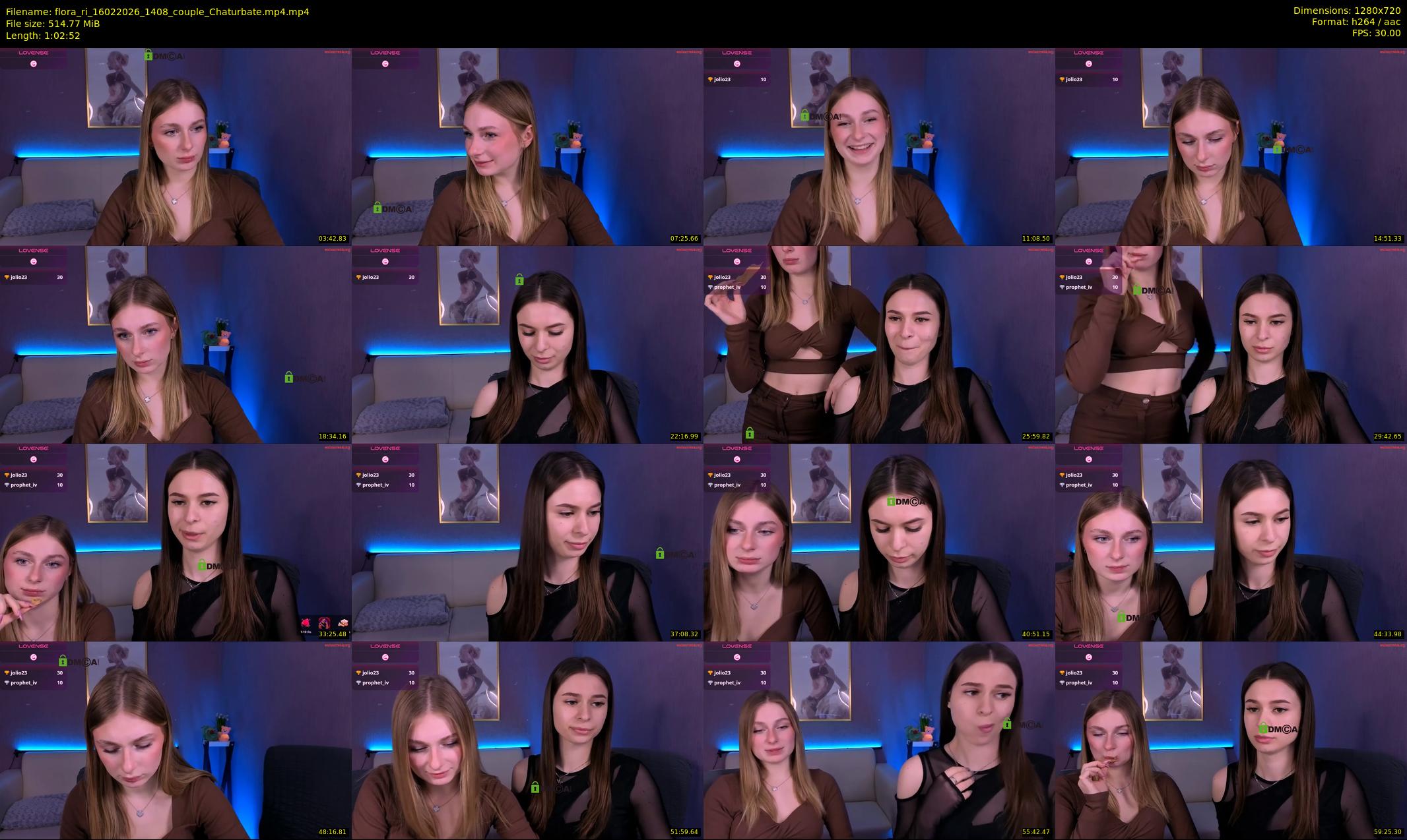 flora_ri — 63 minute Chaturbate female cam show recording, 720p, Feb 16, 2026